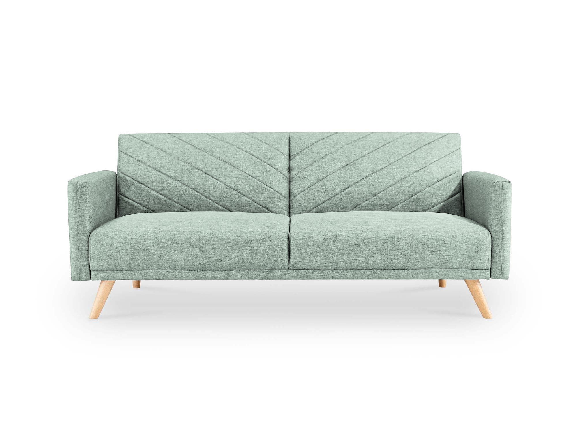 BALDER Skandinavisches umwandelbares 3-Sitzer-Sofa aus wassergrünem Stoff