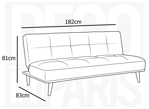 JESSY skandinavisches 3-Sitzer-Schlafsofa in Wassergrün 
