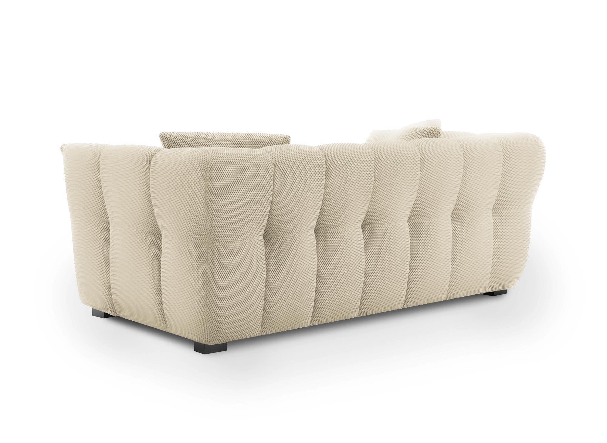 ELENA beige 3D-Stoff 2-Sitzer-Sofa