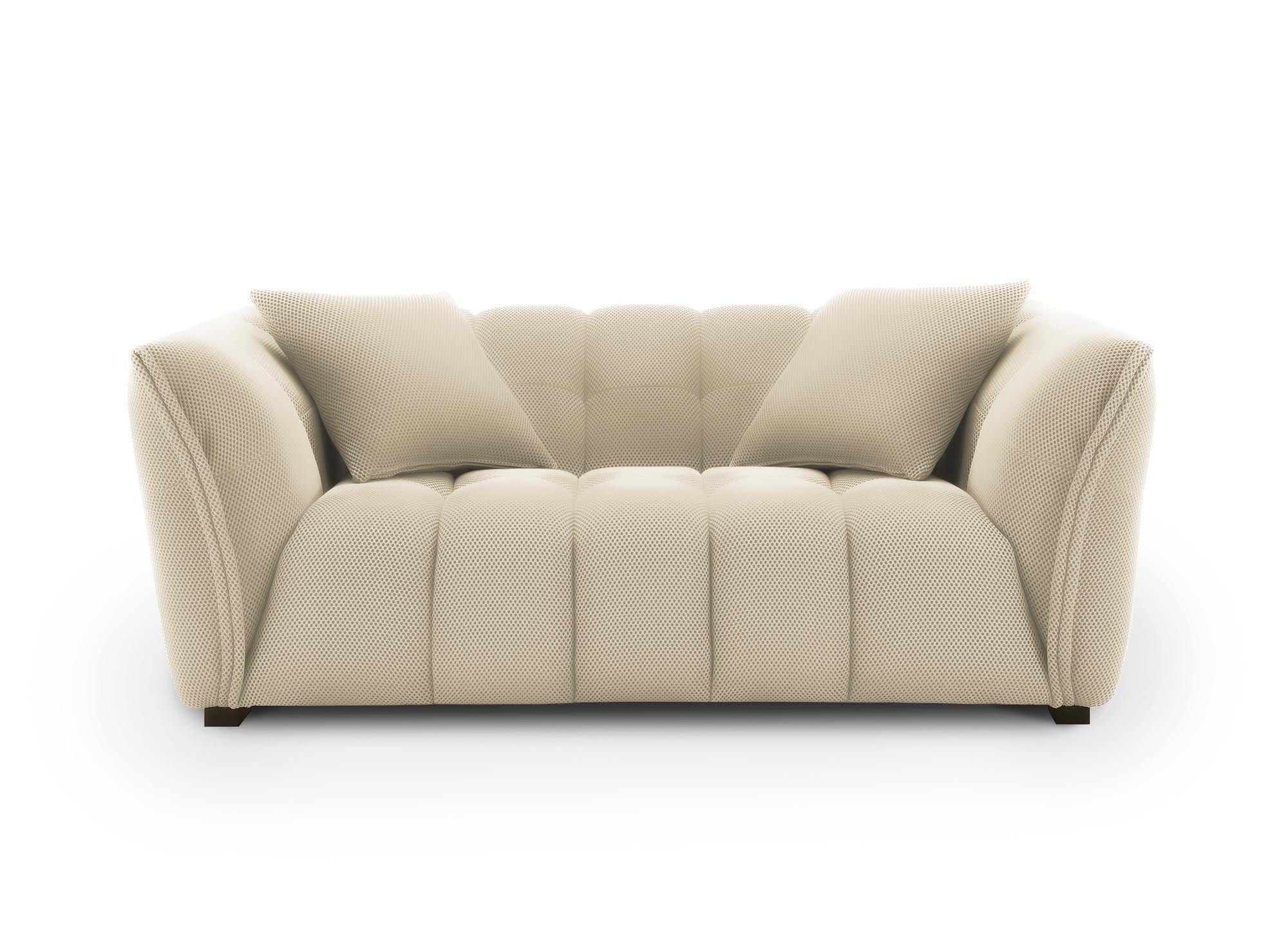 ELENA beige 3D-Stoff 2-Sitzer-Sofa
