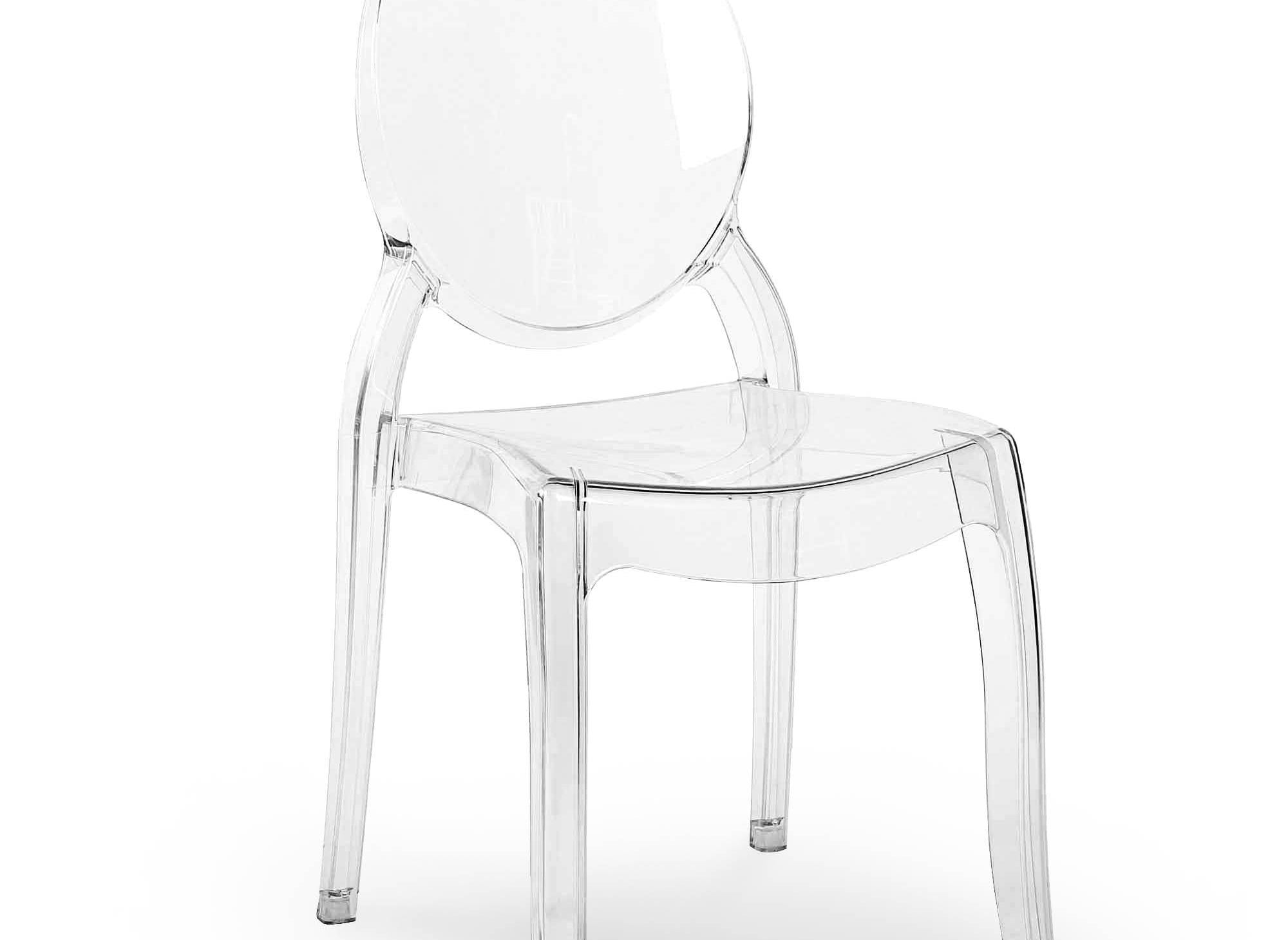 4er Set Designerstühle aus transparentem Plexiglas TOLGA