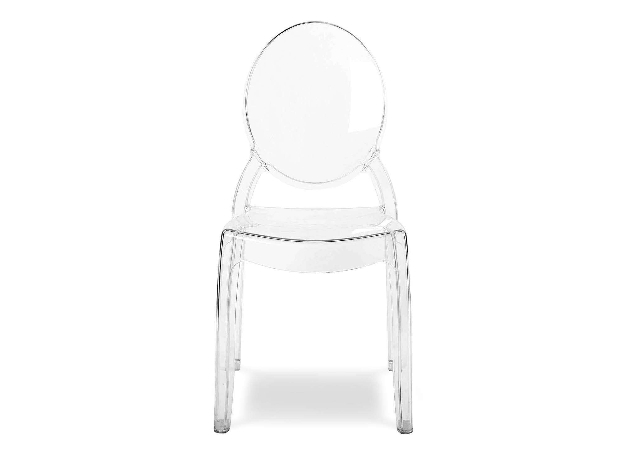 4er Set Designerstühle aus transparentem Plexiglas TOLGA