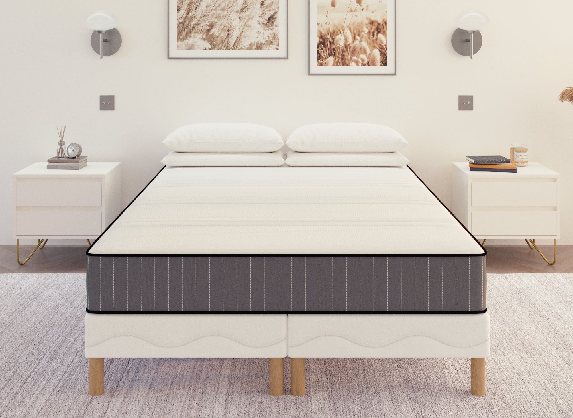 180x200 Boxspringset + 20 cm Schaumstoffmatratze - AWAN