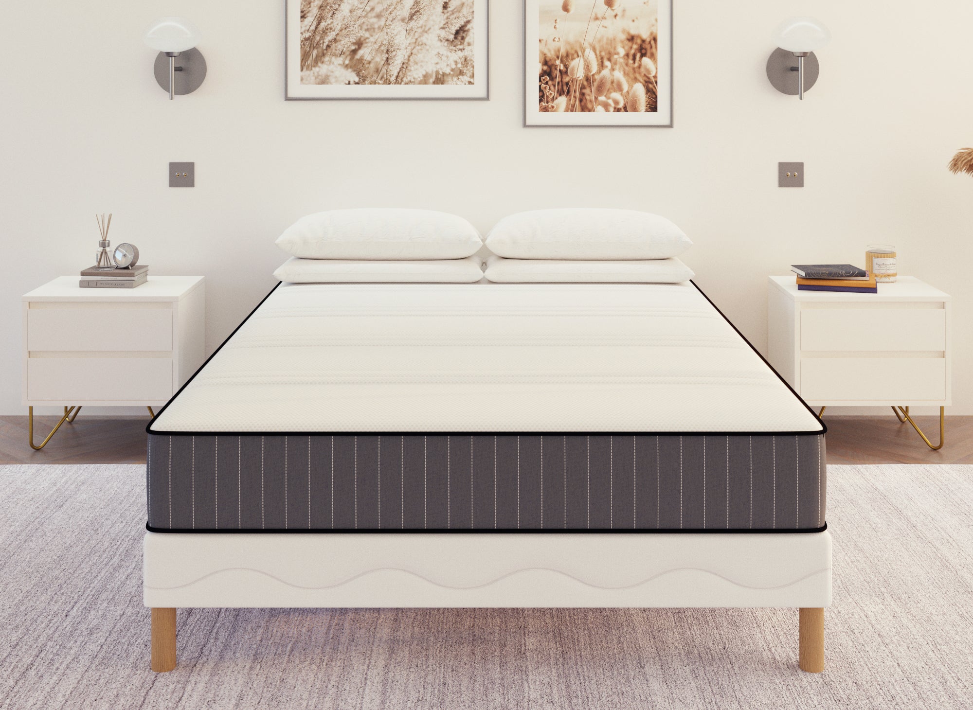 Set 160x200 Boxspring + 20 cm Schaumstoffmatratze - AWAN