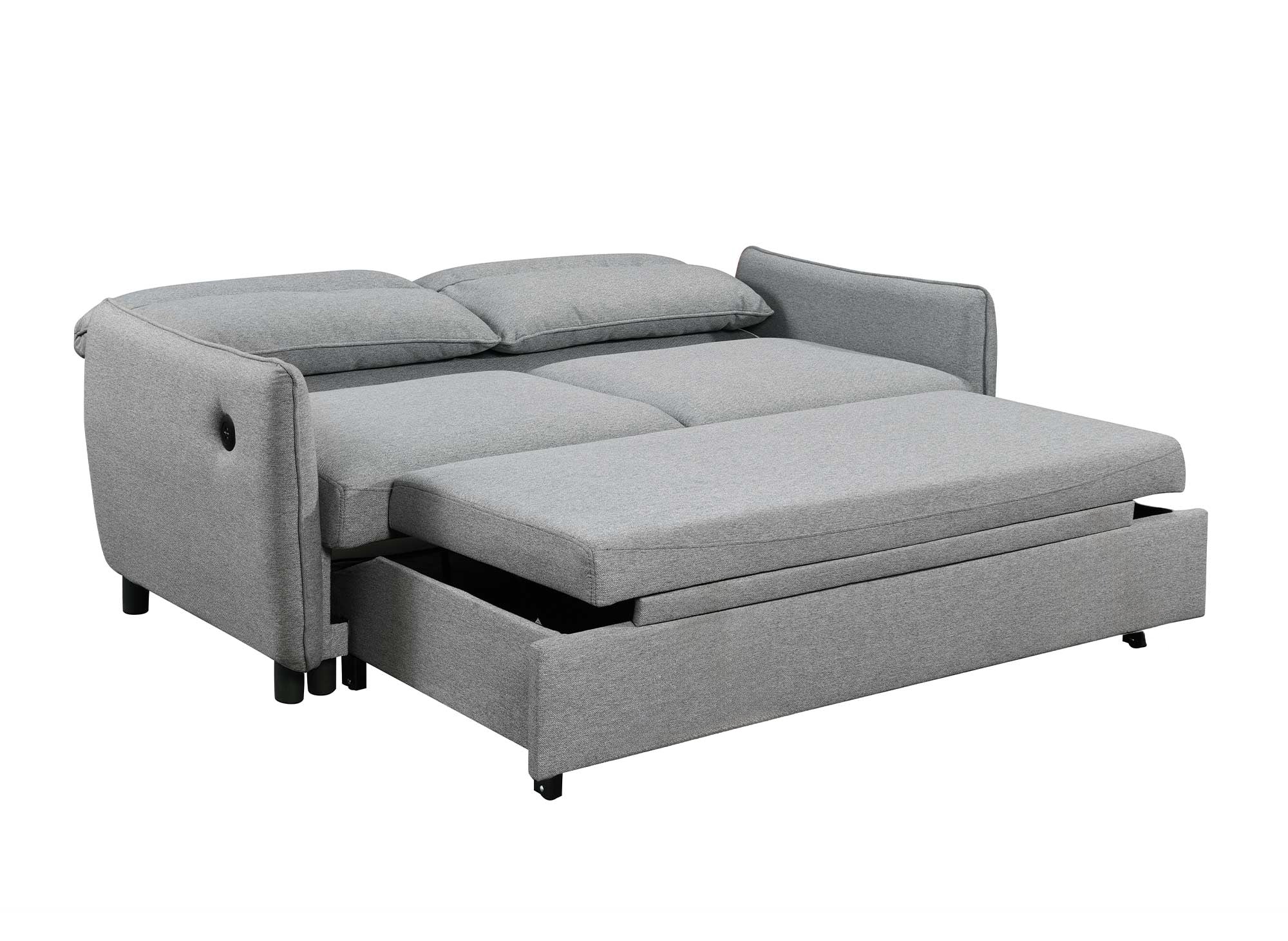 ZADIG 3-Sitzer-Schlafsofa aus hellgrauem Stoff
