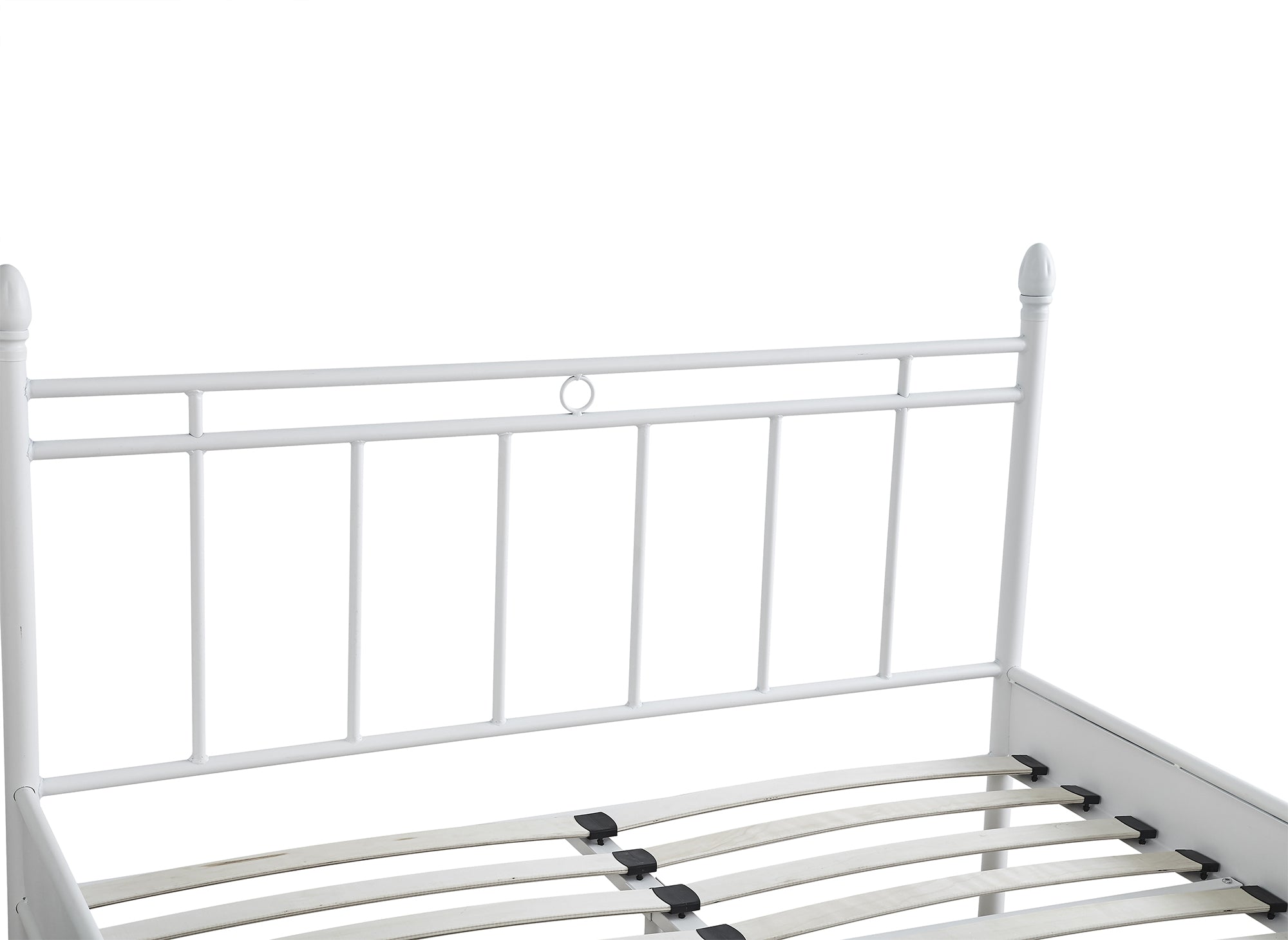 KADY Doppelbett aus weißem Metall 140 x 190 cm