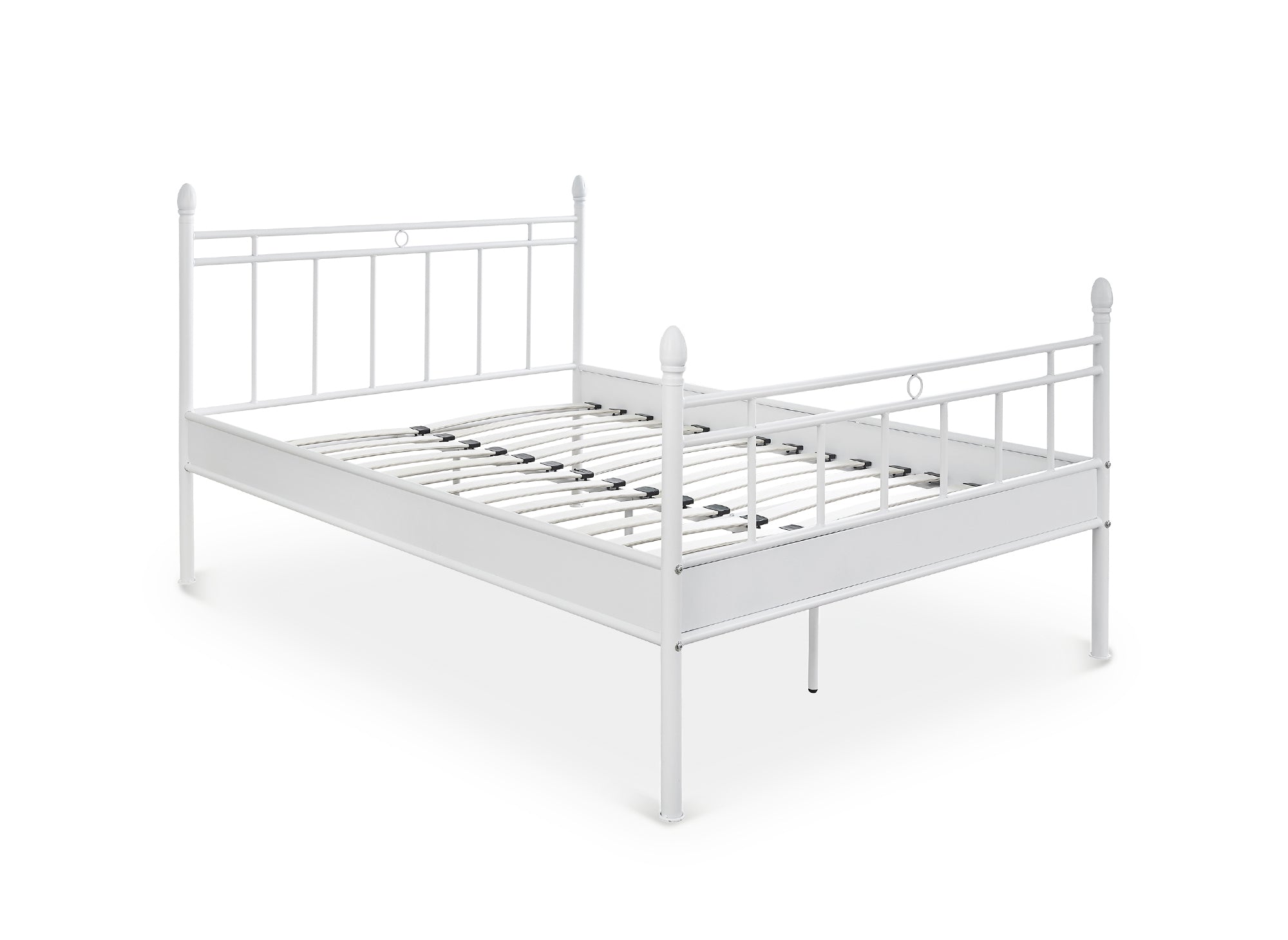 KADY Doppelbett aus weißem Metall 140 x 190 cm