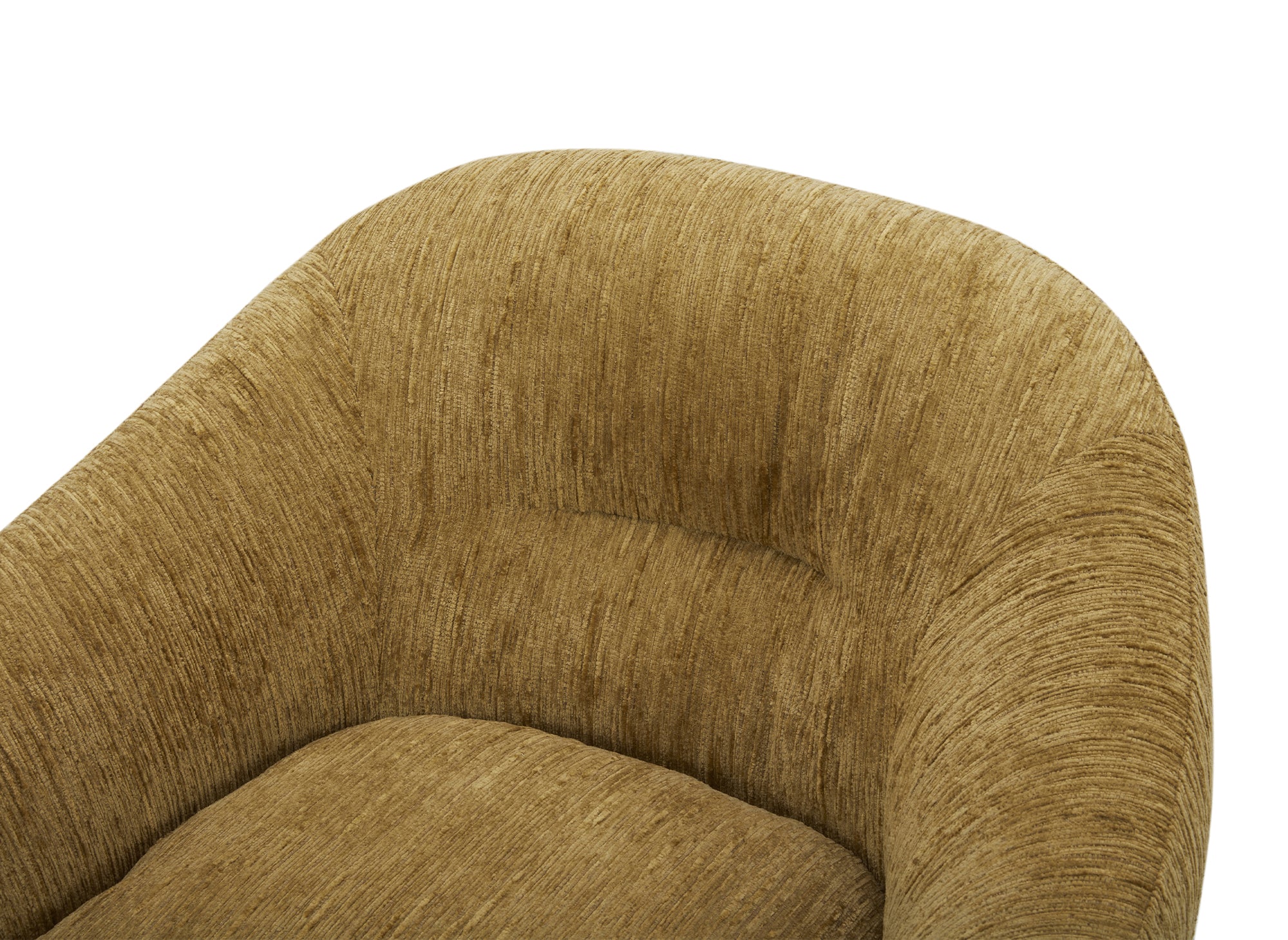 ALEZIO Drehsessel aus senfgelb meliertem Samt