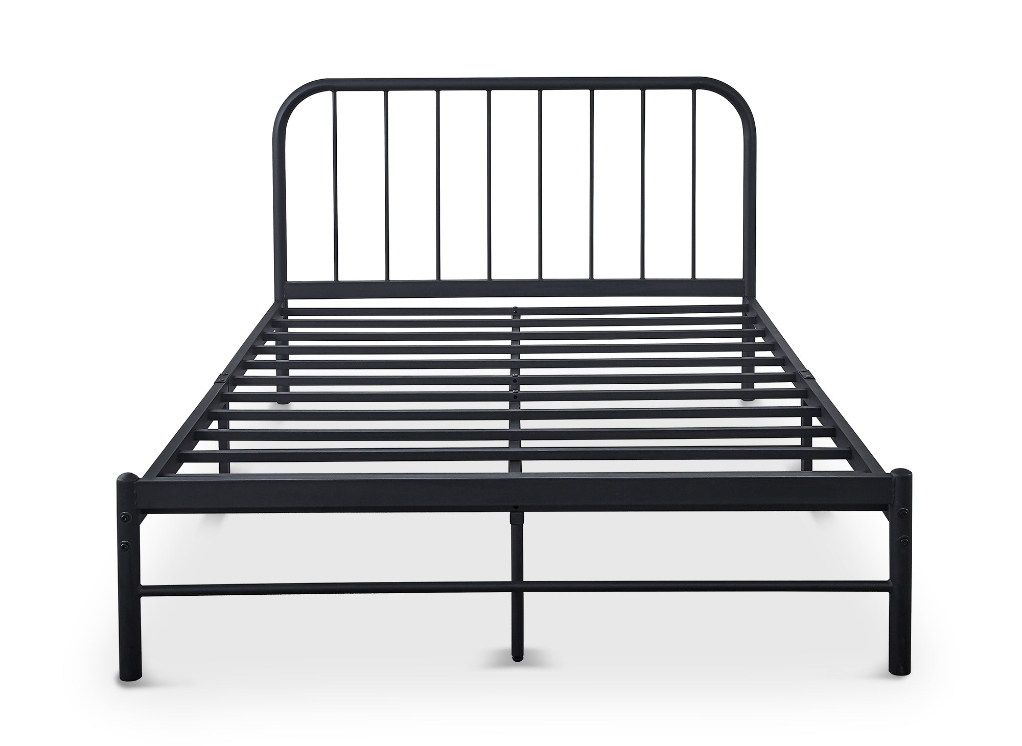 GASTON Doppelbett aus schwarzem Metall 160x200 cm