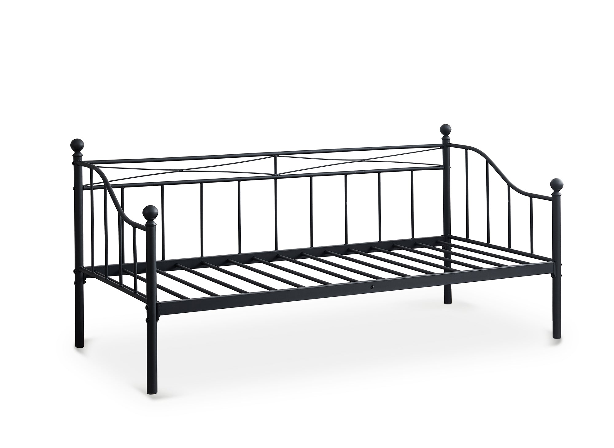 ALICIA Schlafsofa aus schwarzem Metall 90 x 190 cm