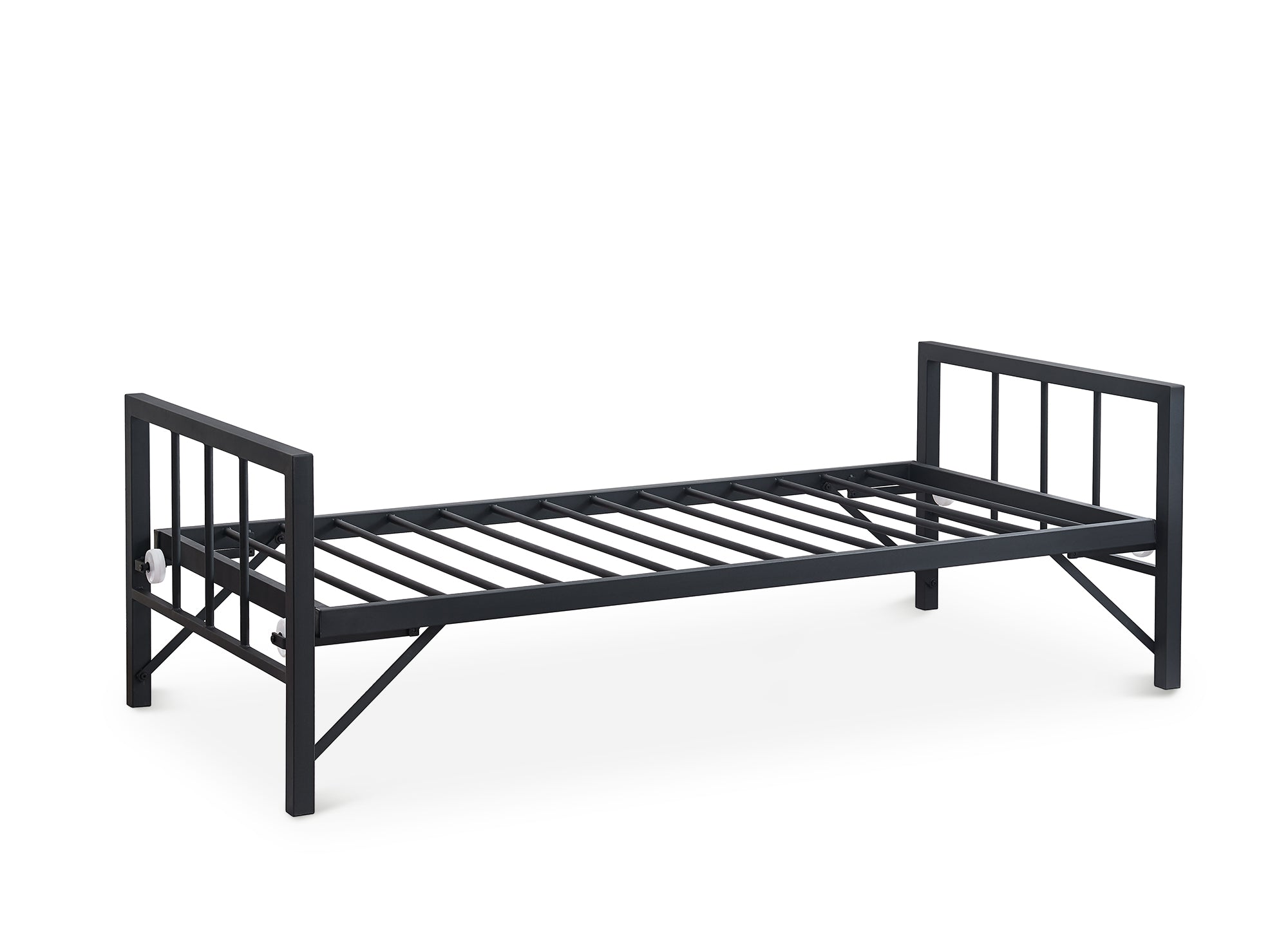TORRY ausziehbares Tagesbett aus schwarzem Metall 90 x 190 cm