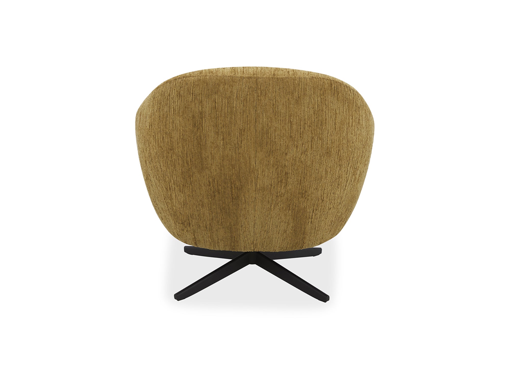 ALEZIO Drehsessel aus senfgelb meliertem Samt