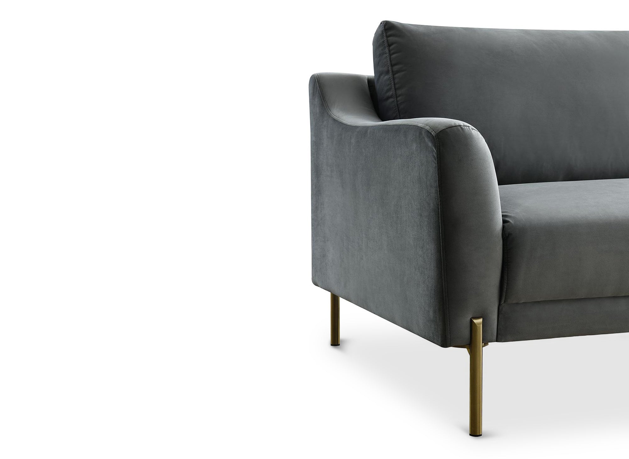 CELINE 2-Sitzer-Sofa aus grauem Samt