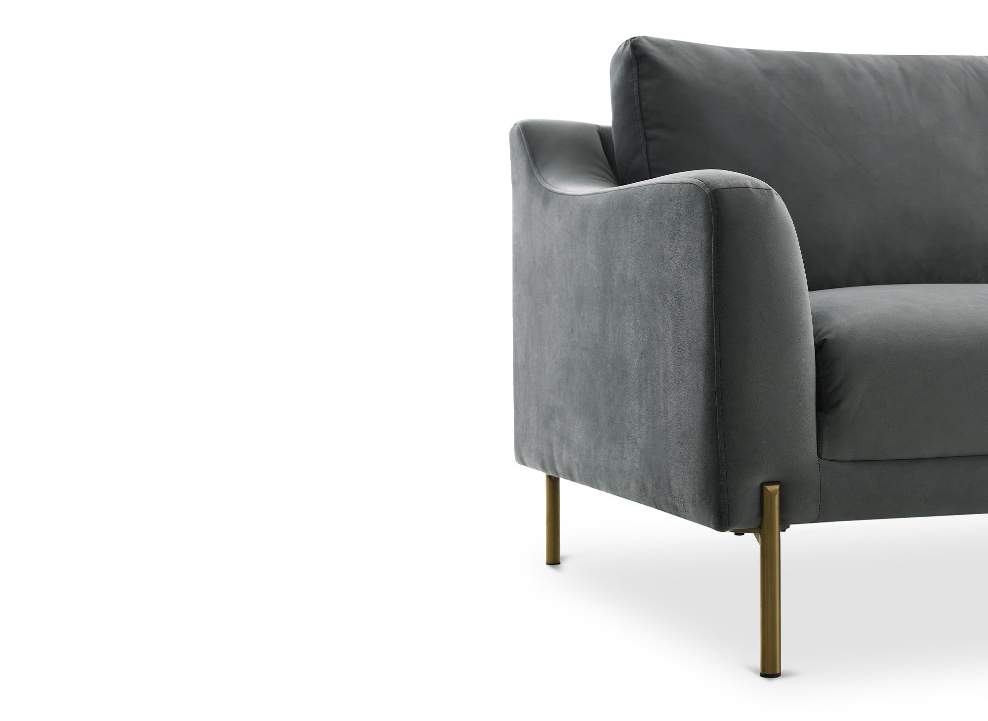 CELINE 3-Sitzer-Sofa aus grauem Samt