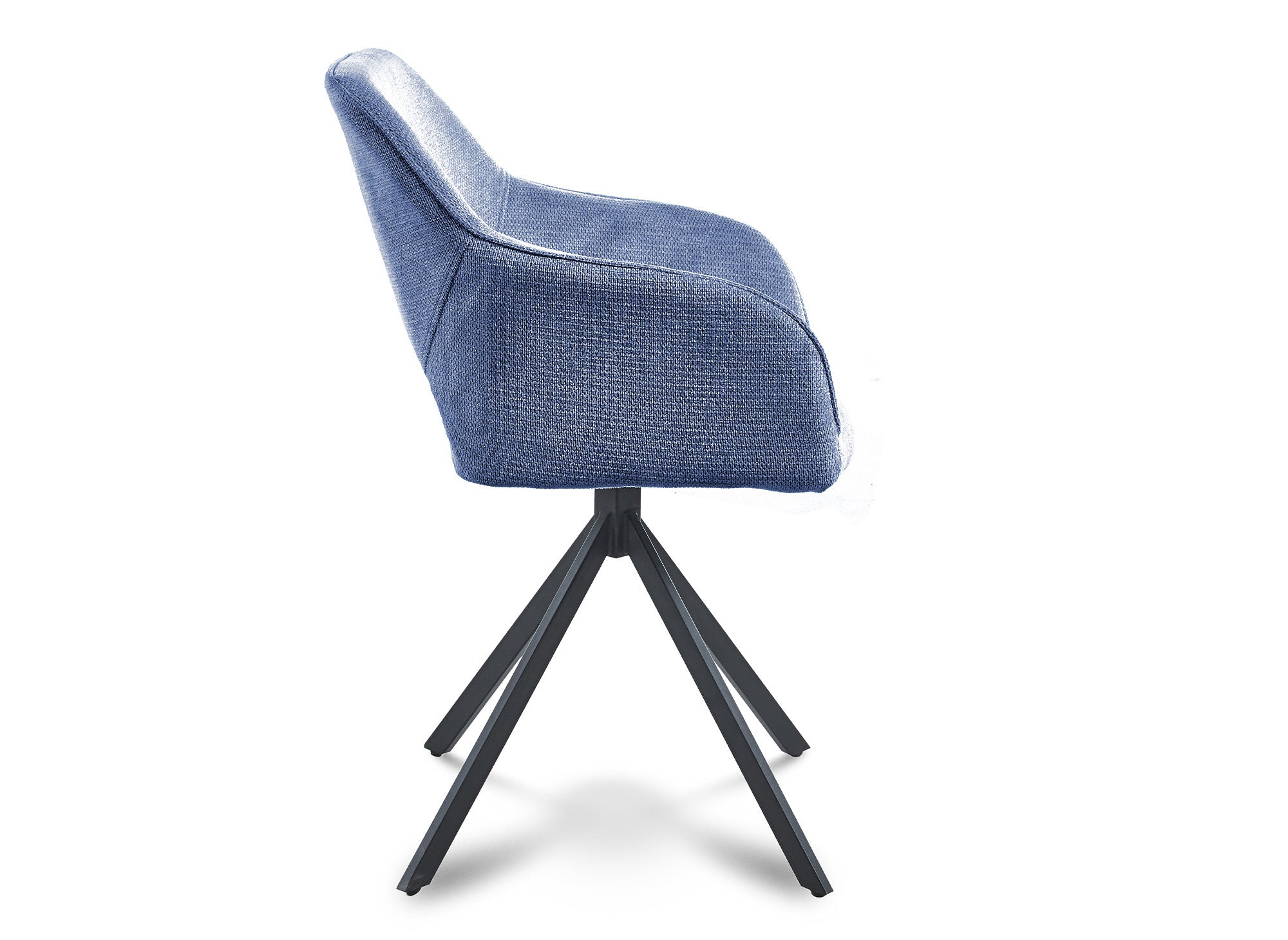 2er-Set Designer-Drehstühle aus himmelblauem Samt