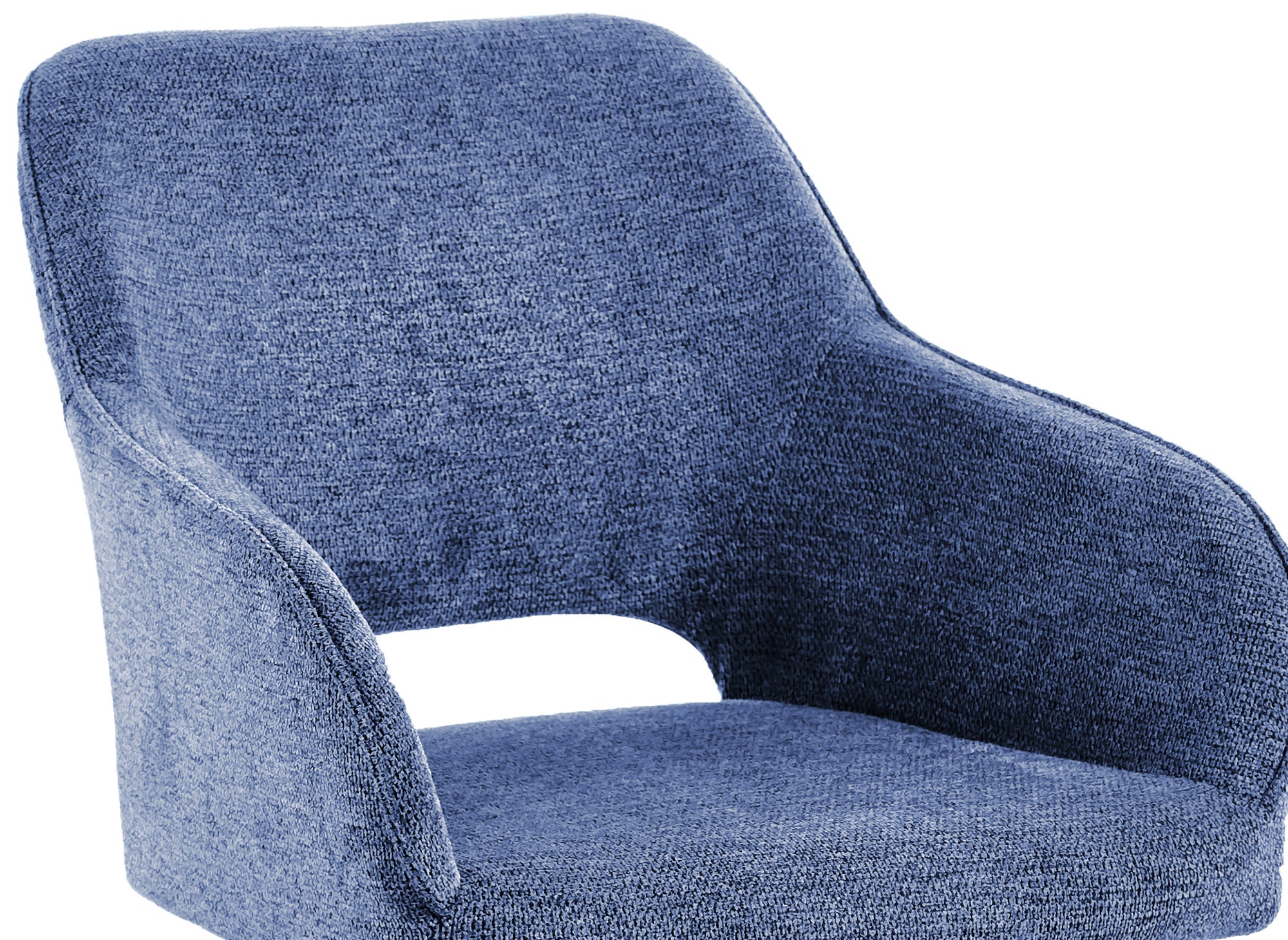 2er-Set Designer-Drehstühle aus himmelblauem Samt