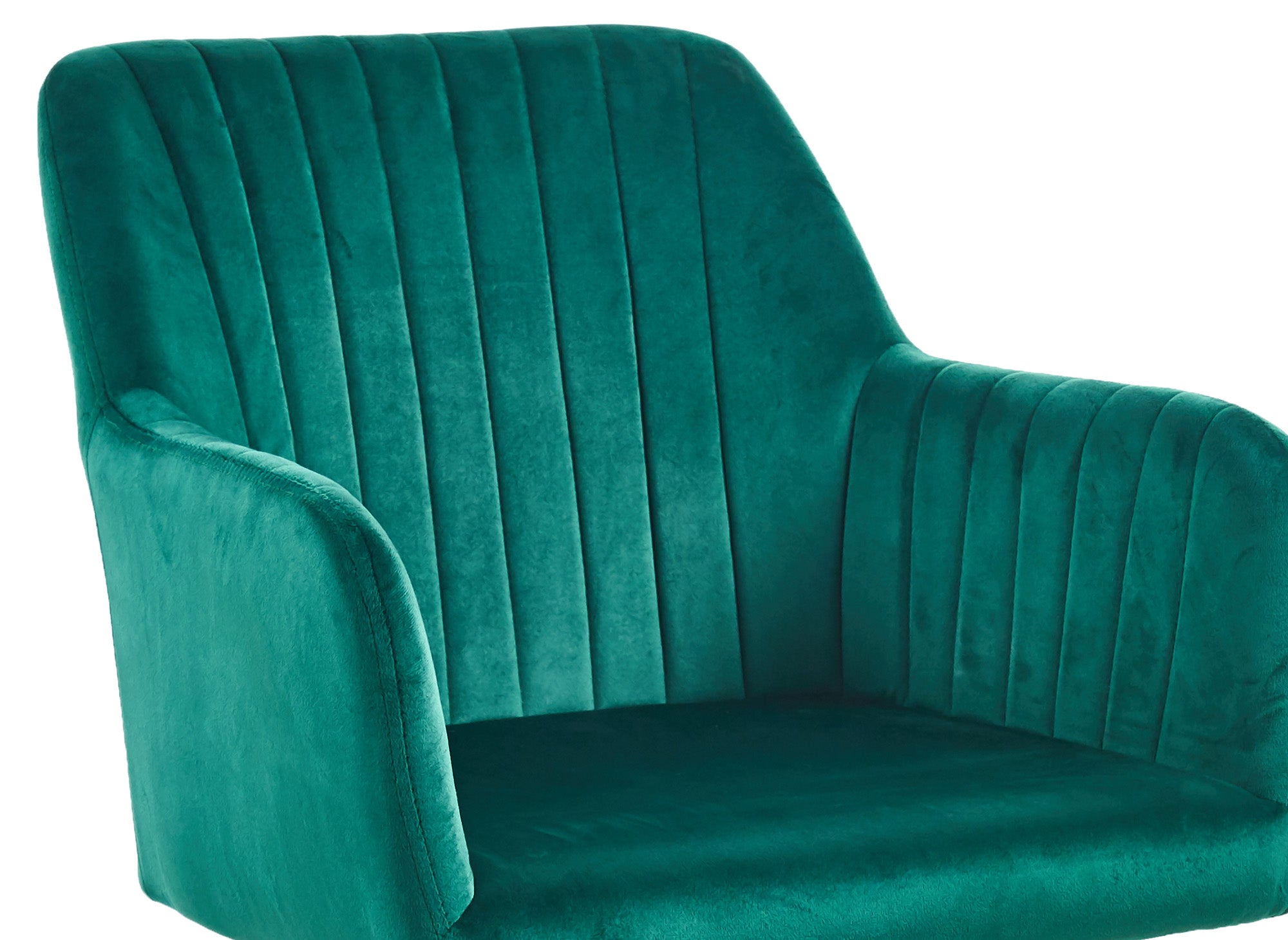 2er-Set grüne Samtstühle mit schwarzen Metallbeinen RATUS