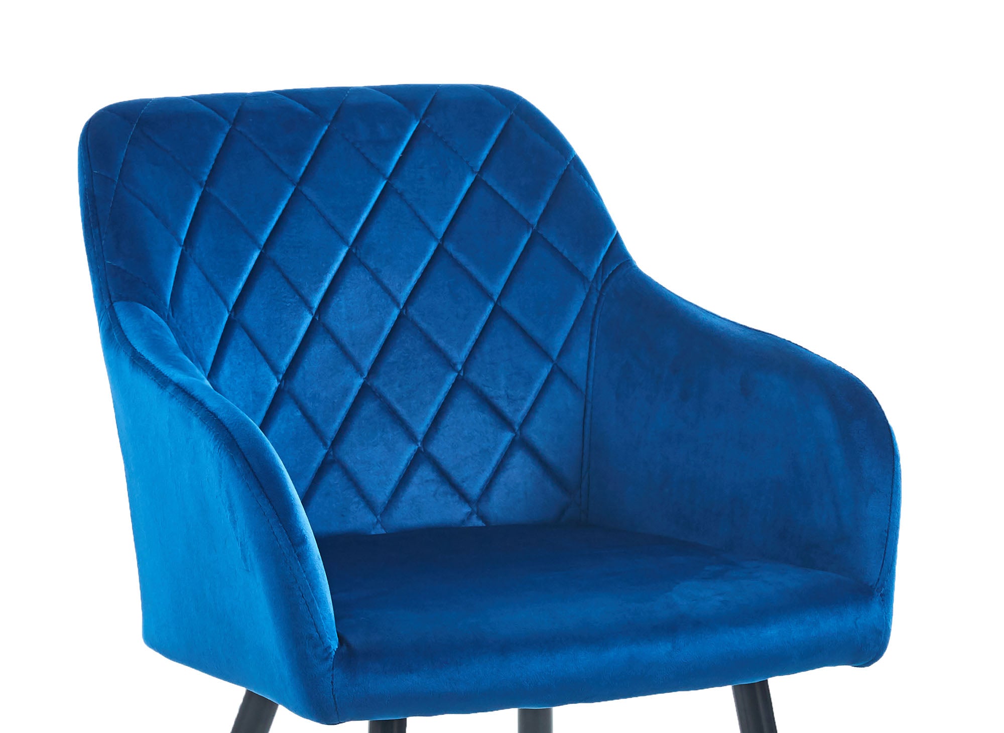 2er-Set KANA blaue Samtstühle mit Armlehnen