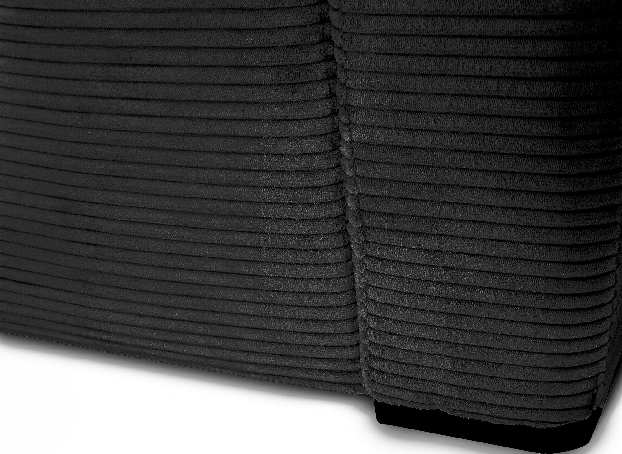LOUNA 3-Sitzer-Schlafsofa aus dunkelgrauem Cord mit Expressöffnung