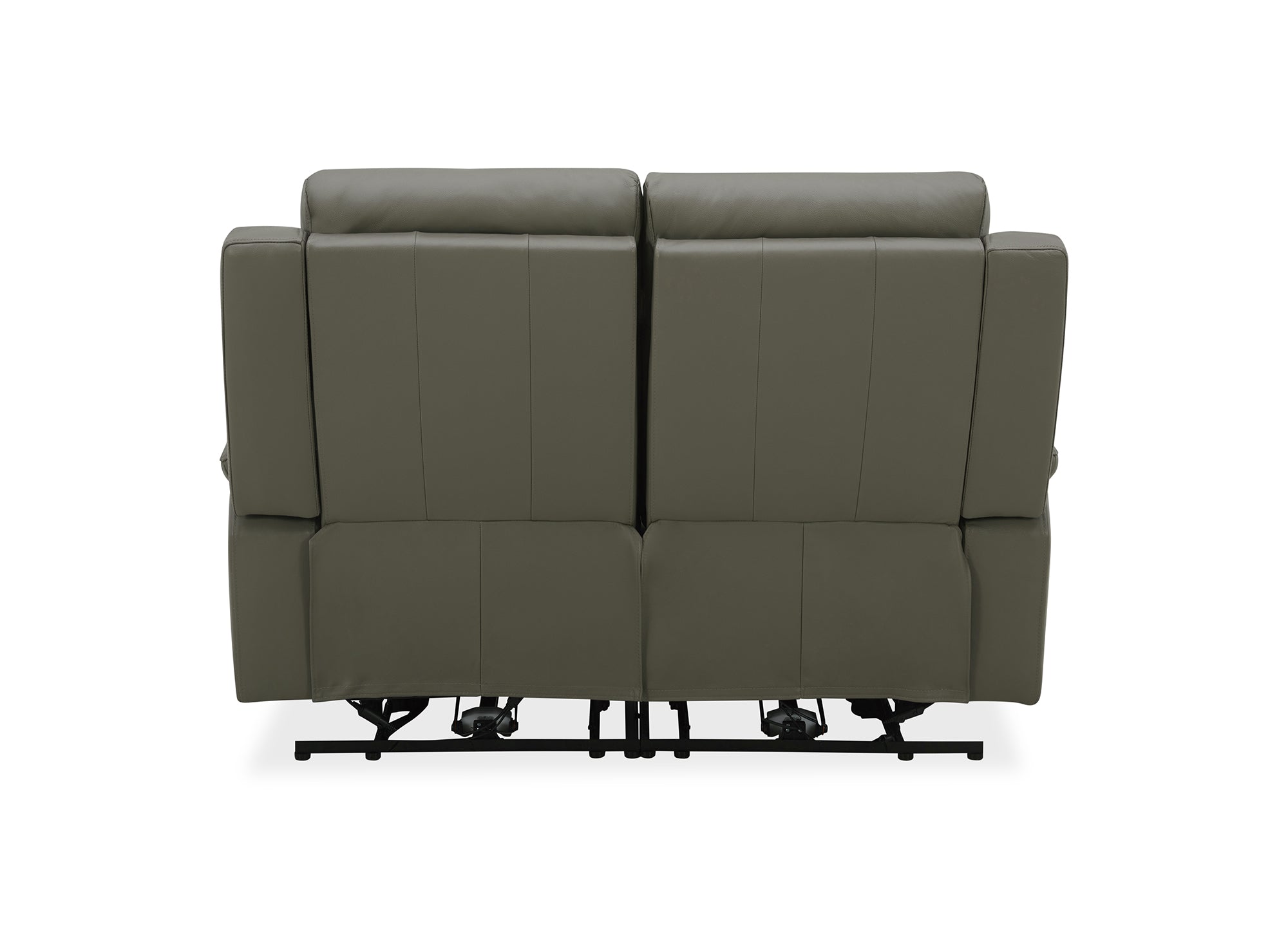 Elektrisches 2-Sitzer-Relaxsofa ERNEST aus grauem Leder