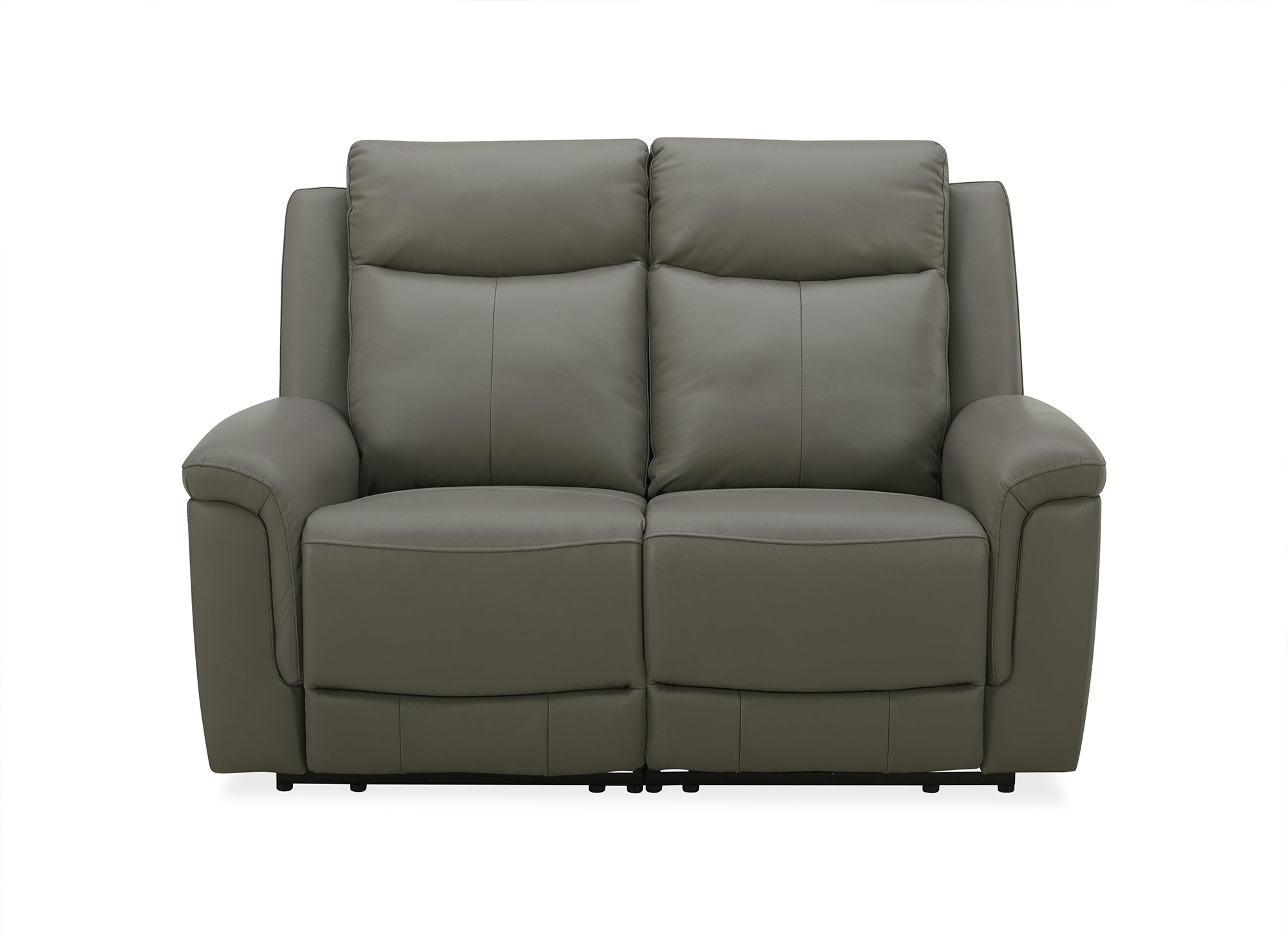 Elektrisches 2-Sitzer-Relaxsofa ERNEST aus grauem Leder