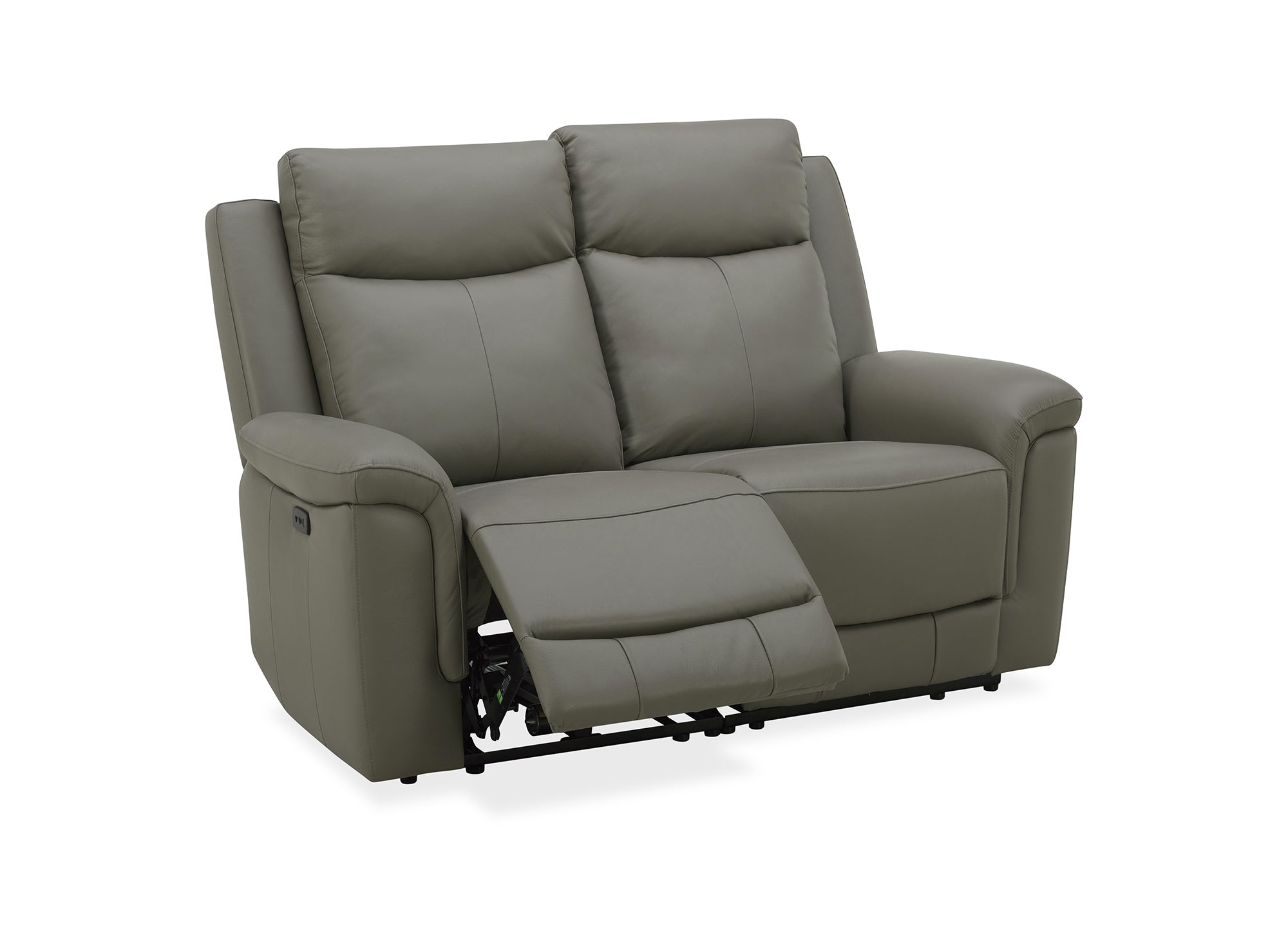 Elektrisches 2-Sitzer-Relaxsofa ERNEST aus grauem Leder