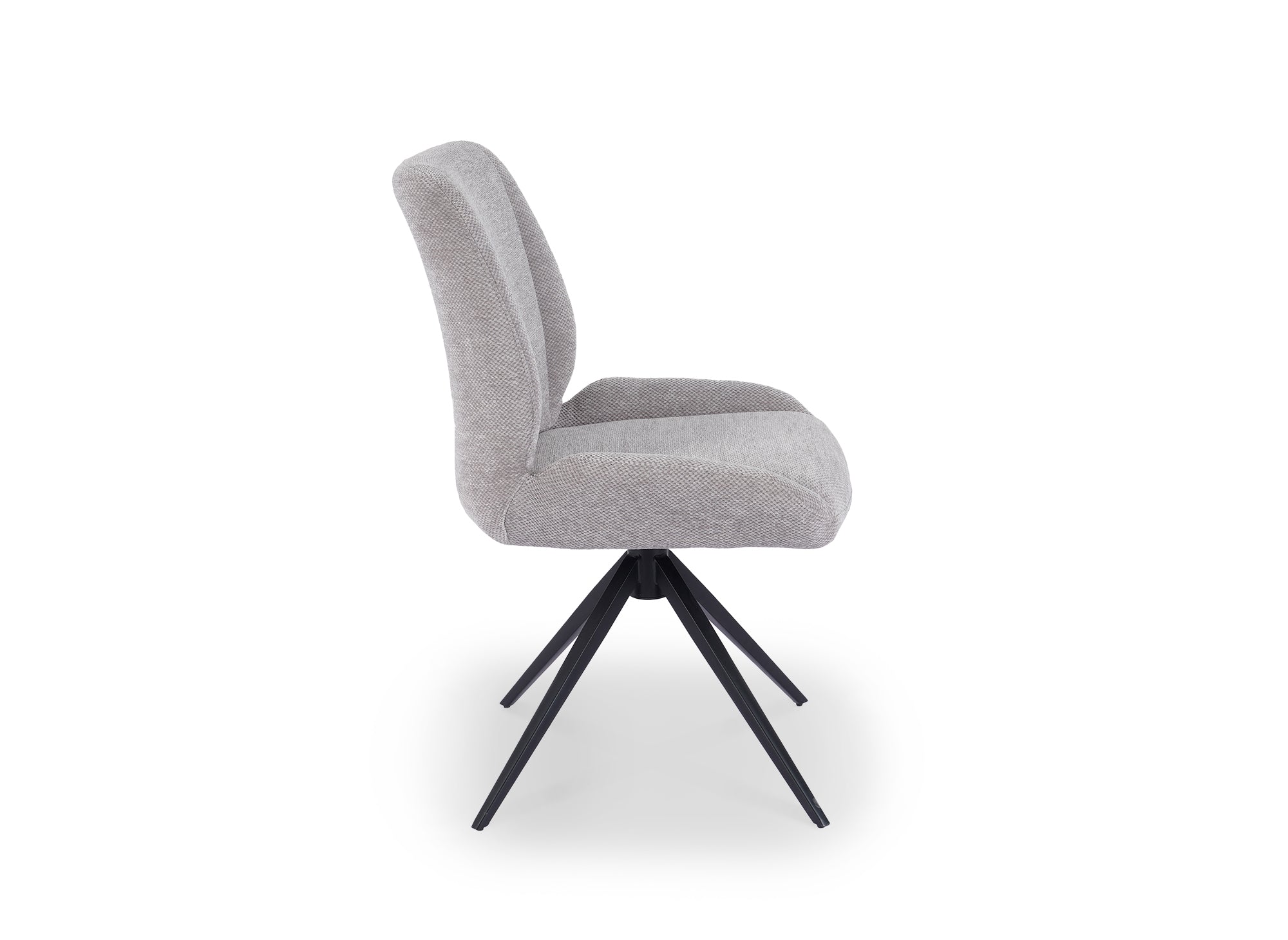 2er-Set Drehstühle LUZIA aus grauem Stoff