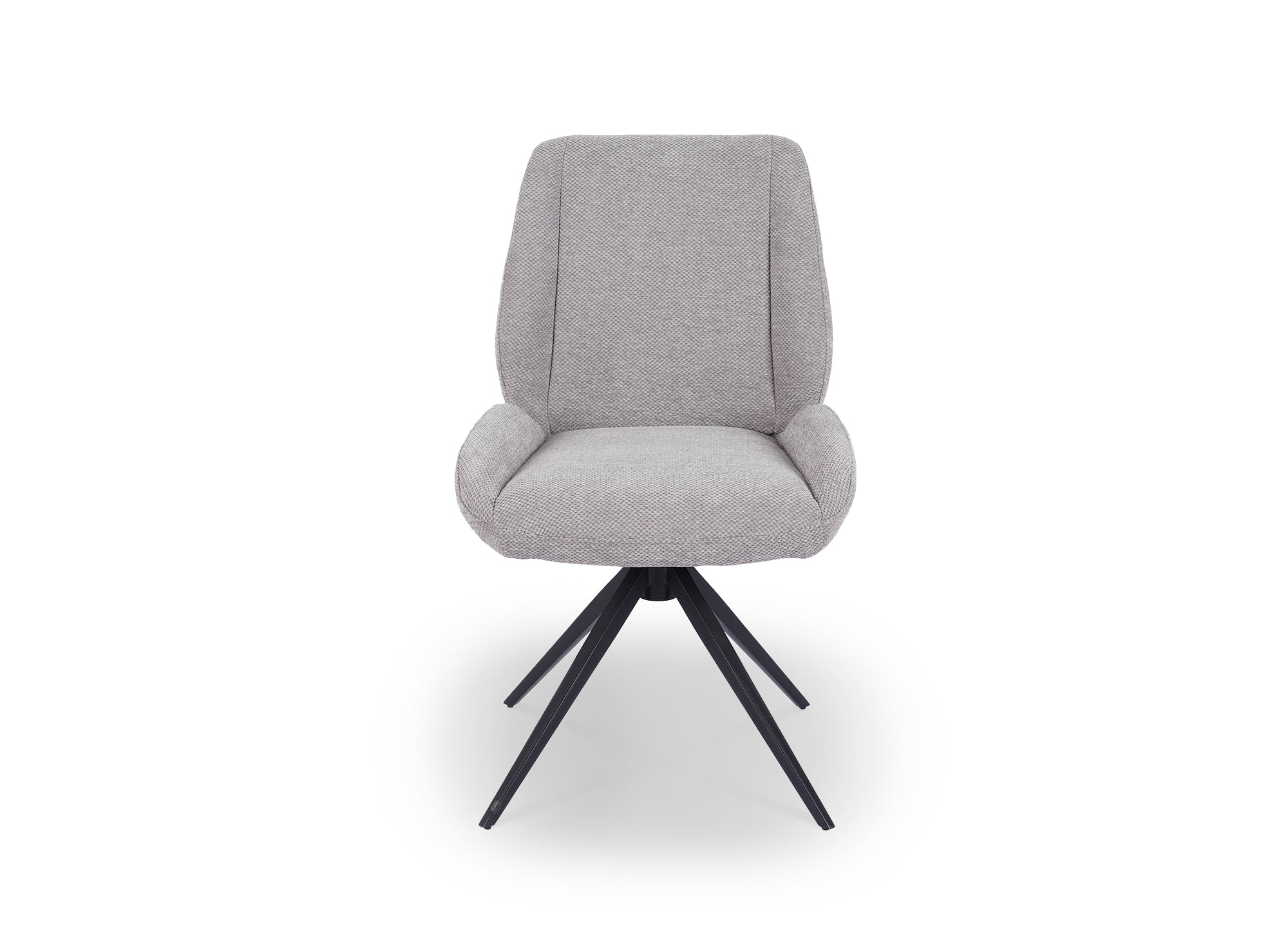 2er-Set Drehstühle LUZIA aus grauem Stoff