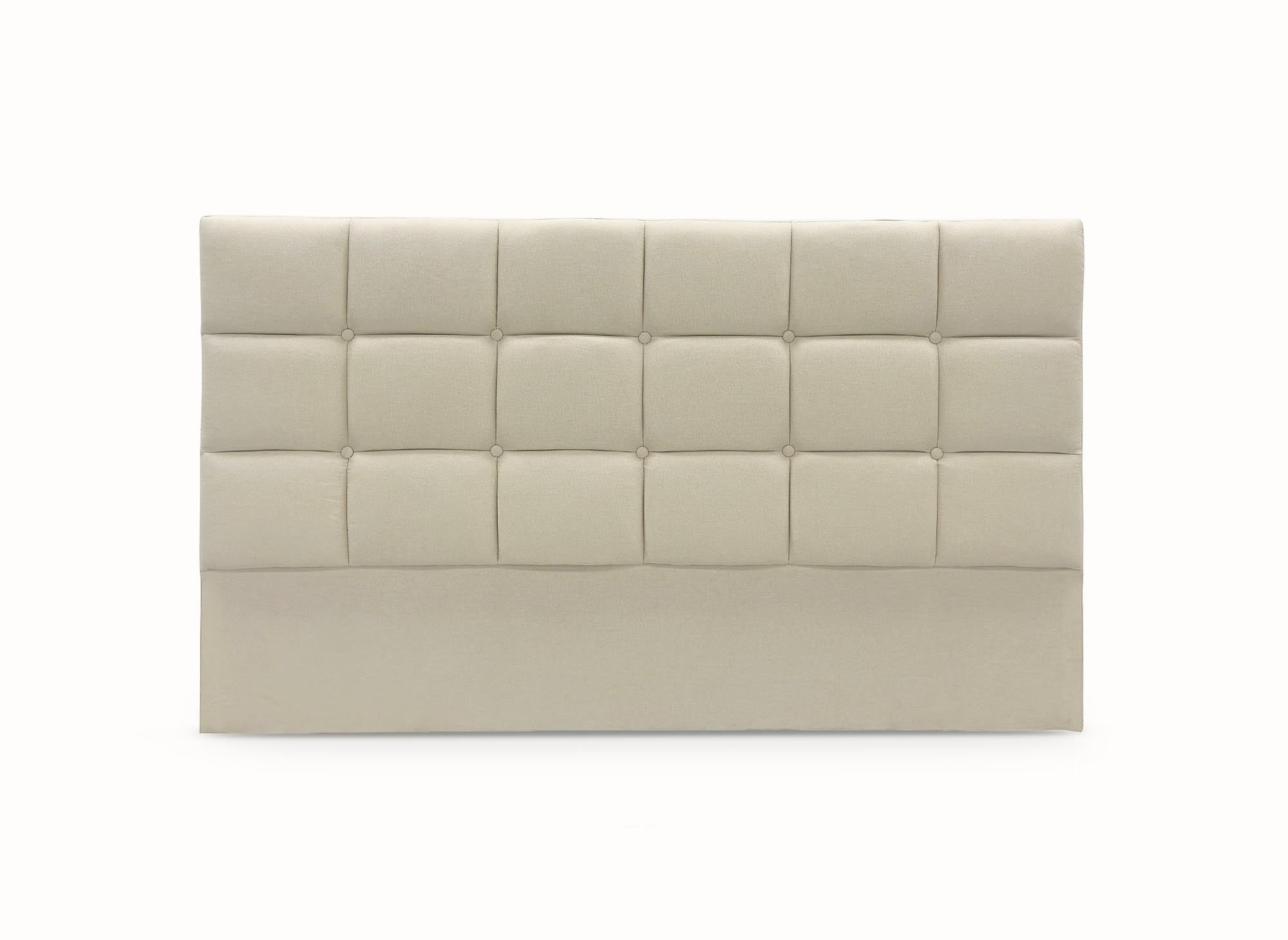 ALVERA 140 cm Designer-Kopfteil aus beigefarbenem Stoff