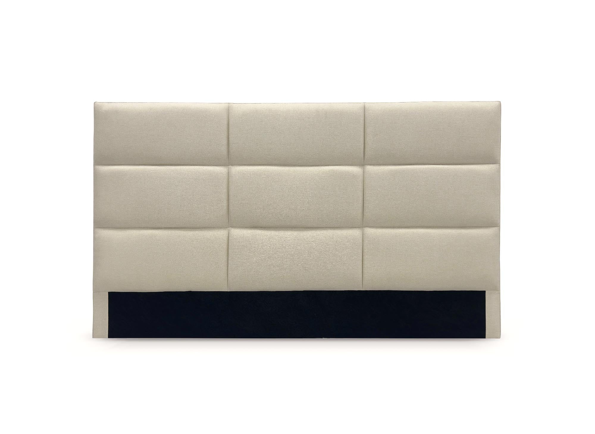 MATTY 140 cm Designer-Kopfteil aus beigefarbenem Stoff