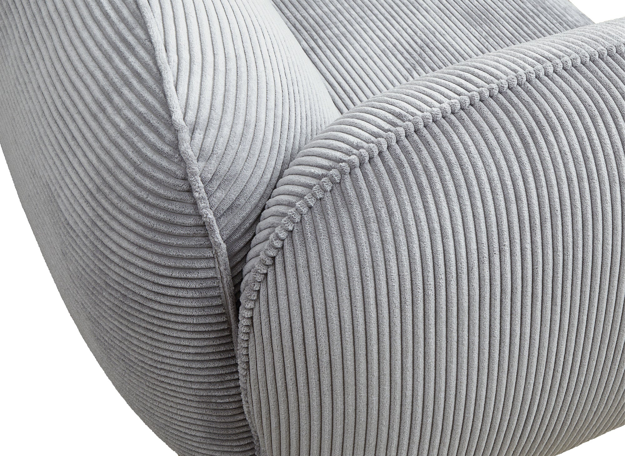 ANDREA 3-Sitzer-Sofa aus grauem Cord