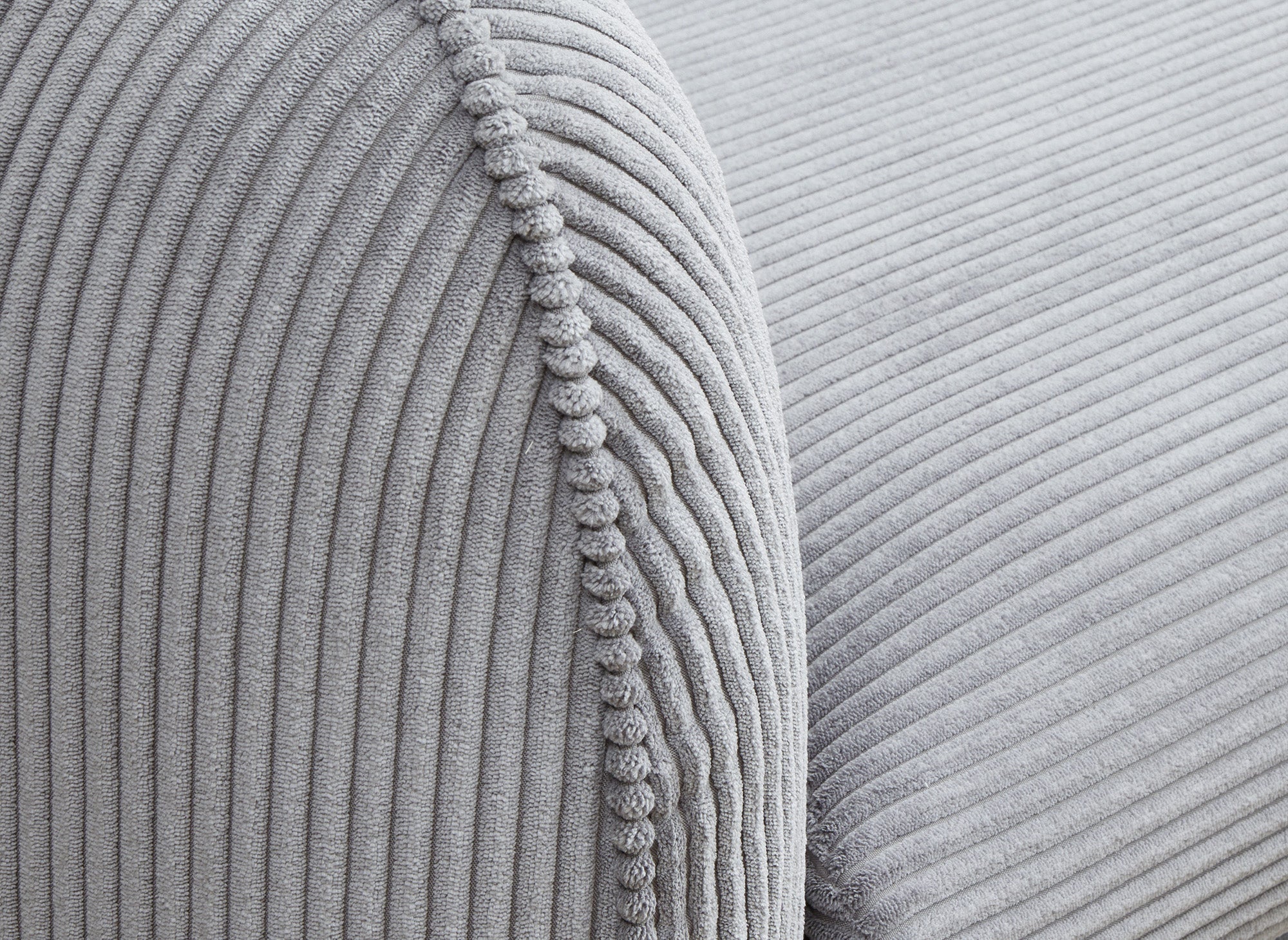 ANDREA 3-Sitzer-Sofa aus grauem Cord