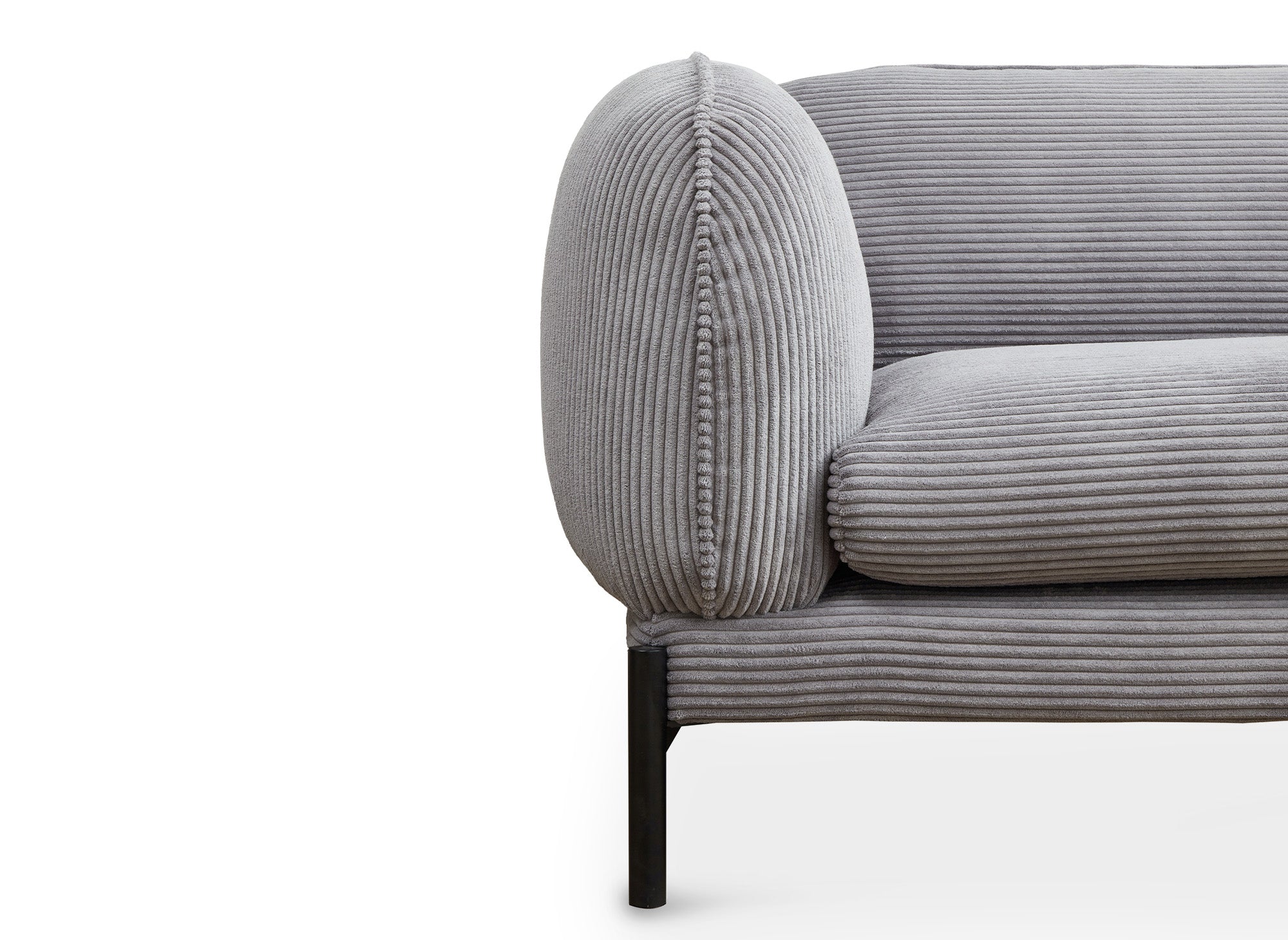 ANDREA 3-Sitzer-Sofa aus grauem Cord