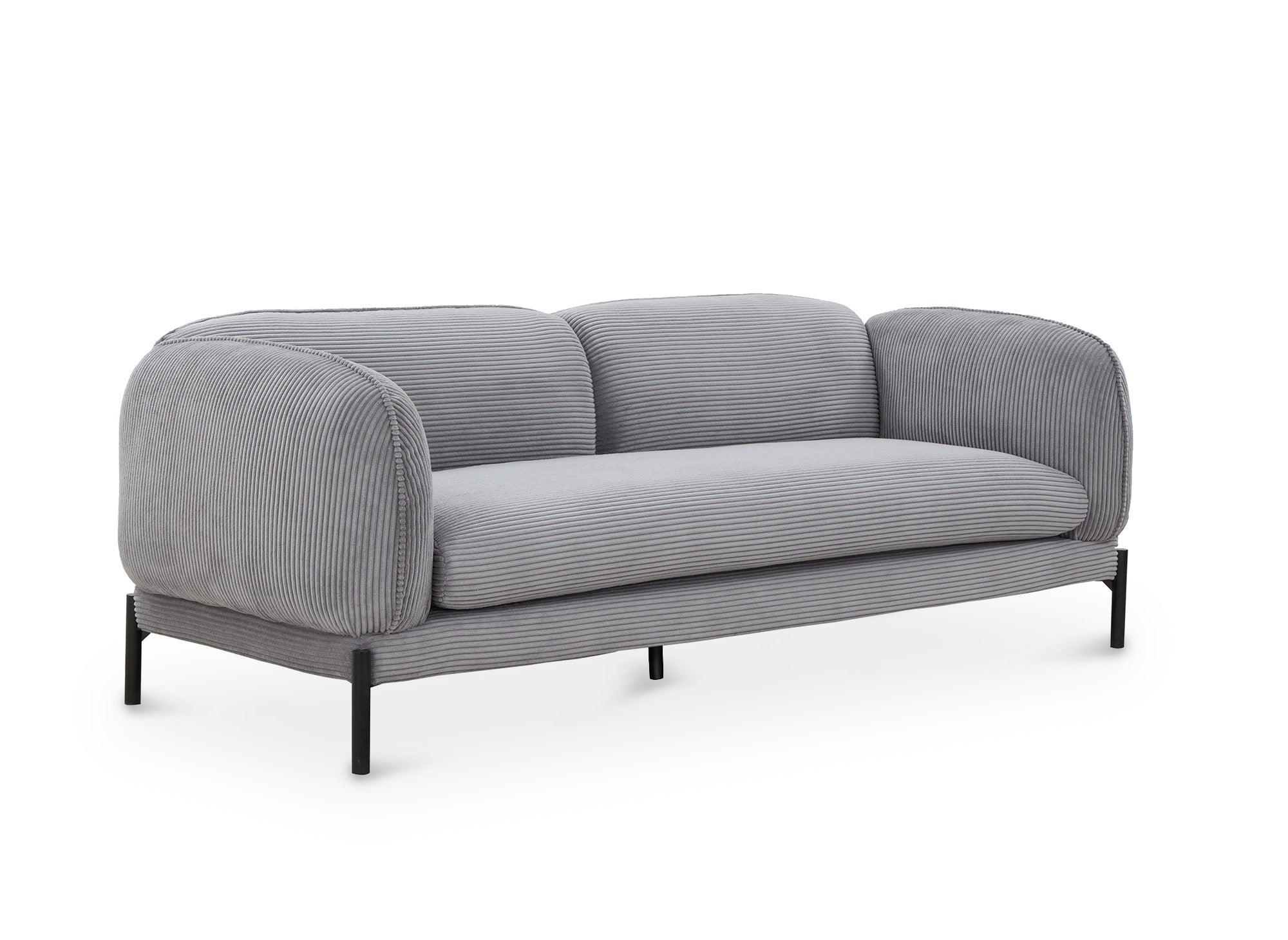 ANDREA 3-Sitzer-Sofa aus grauem Cord