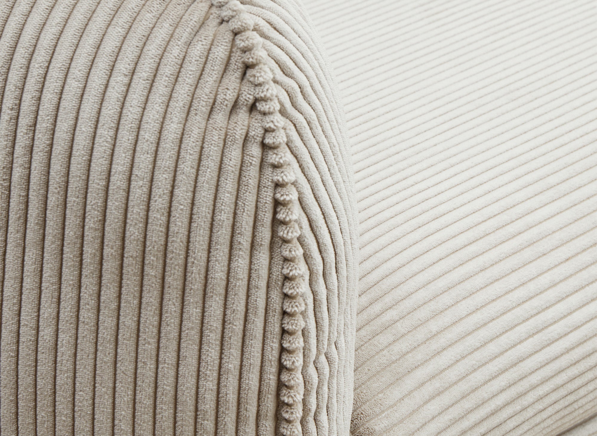 ANDREA beiges Cord-3-Sitzer-Sofa