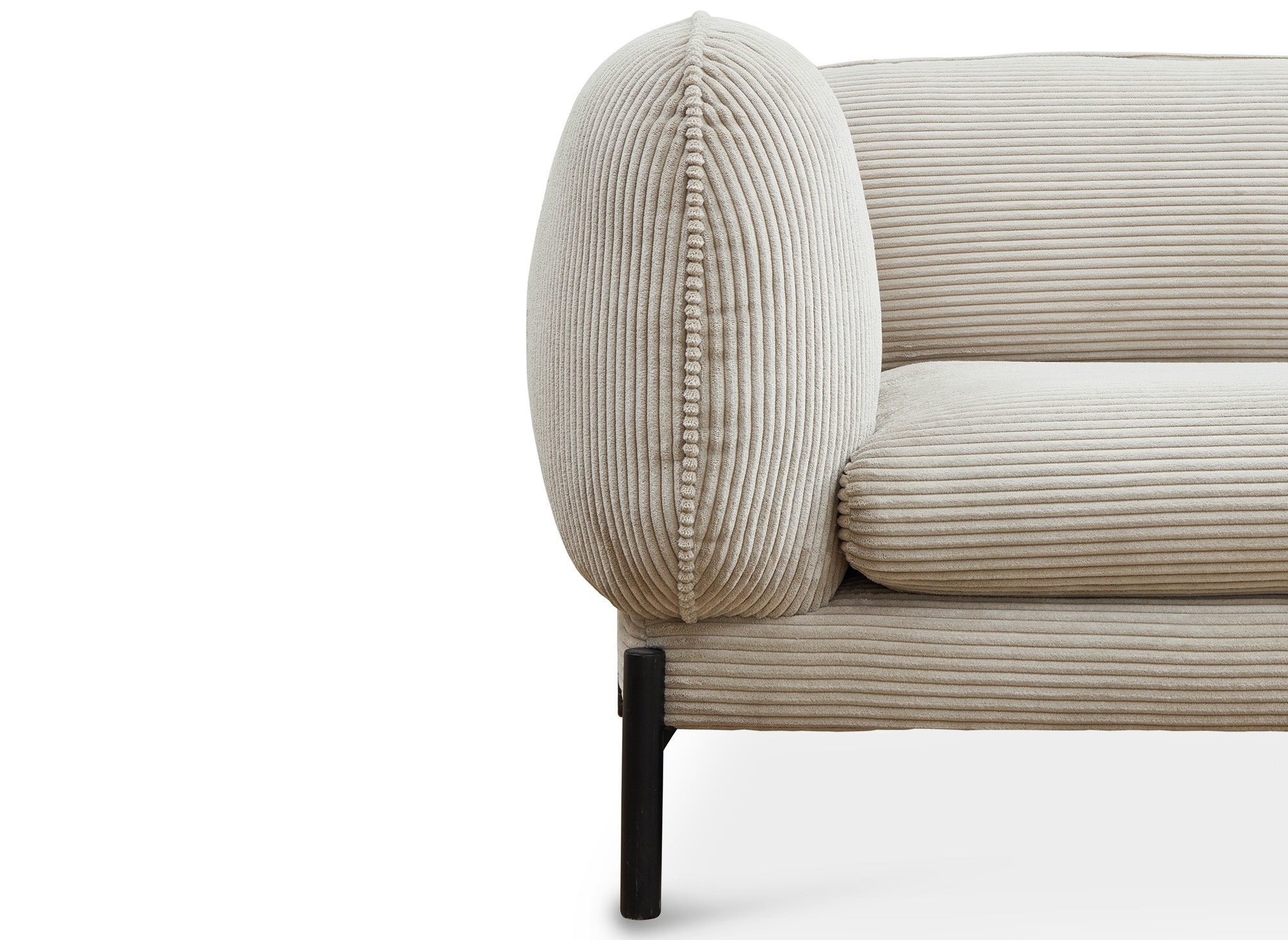 ANDREA beiges Cord-3-Sitzer-Sofa