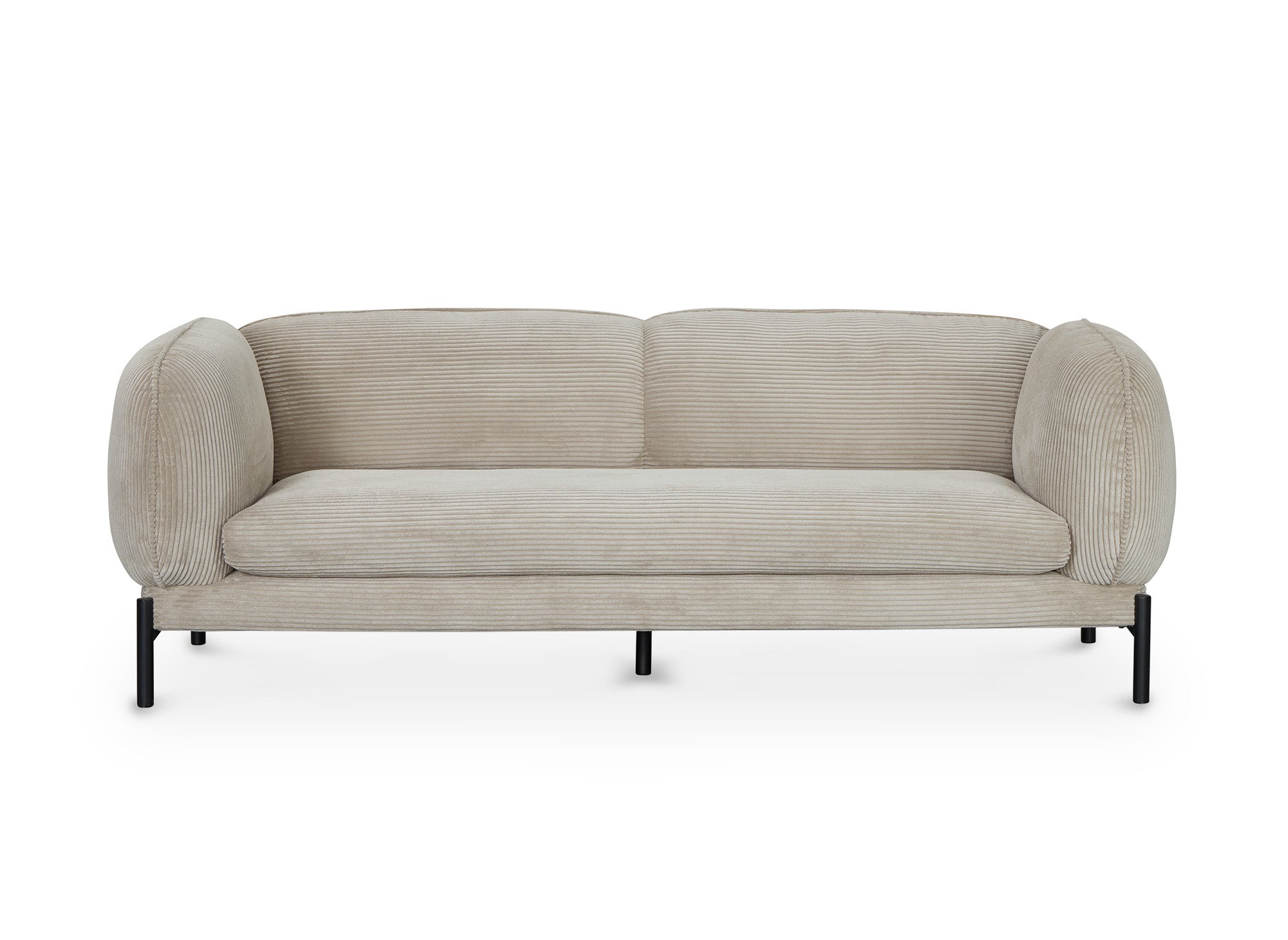 ANDREA beiges Cord-3-Sitzer-Sofa