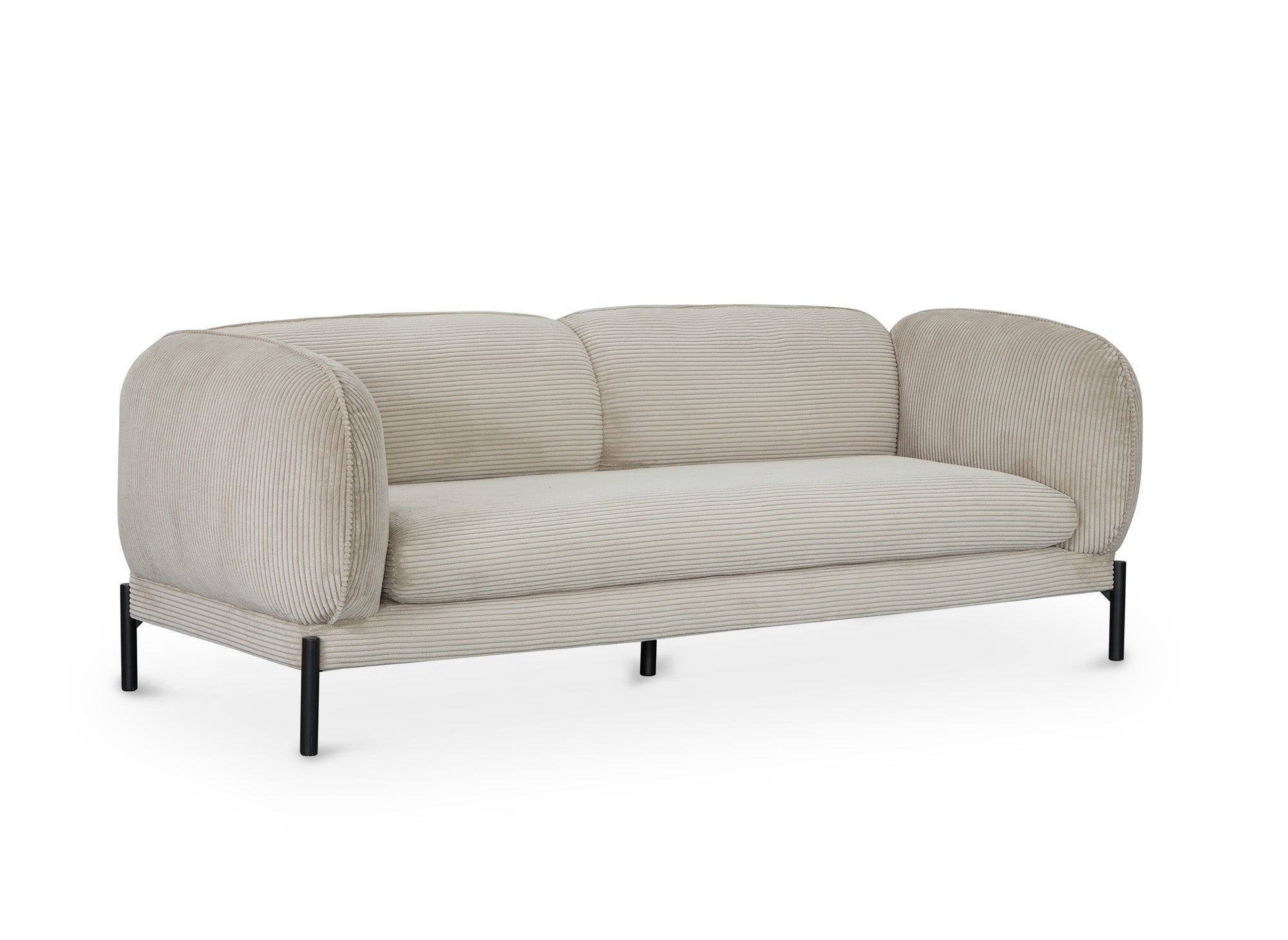 ANDREA beiges Cord-3-Sitzer-Sofa