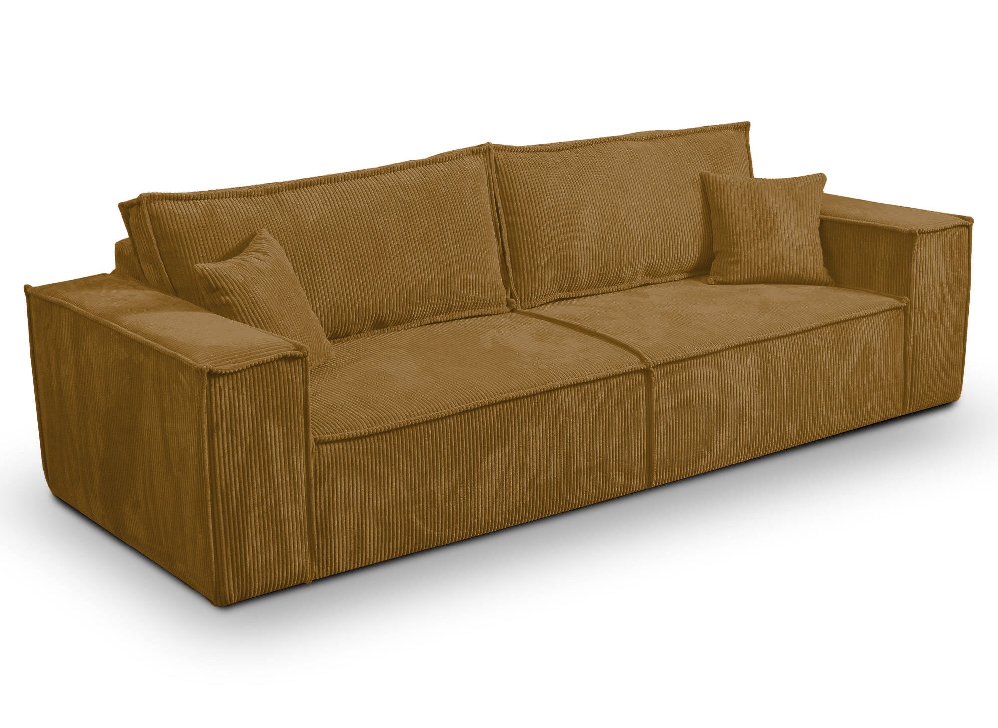 JADE 3-Sitzer-Sofa aus senfgelbem Samt mit Stauraum