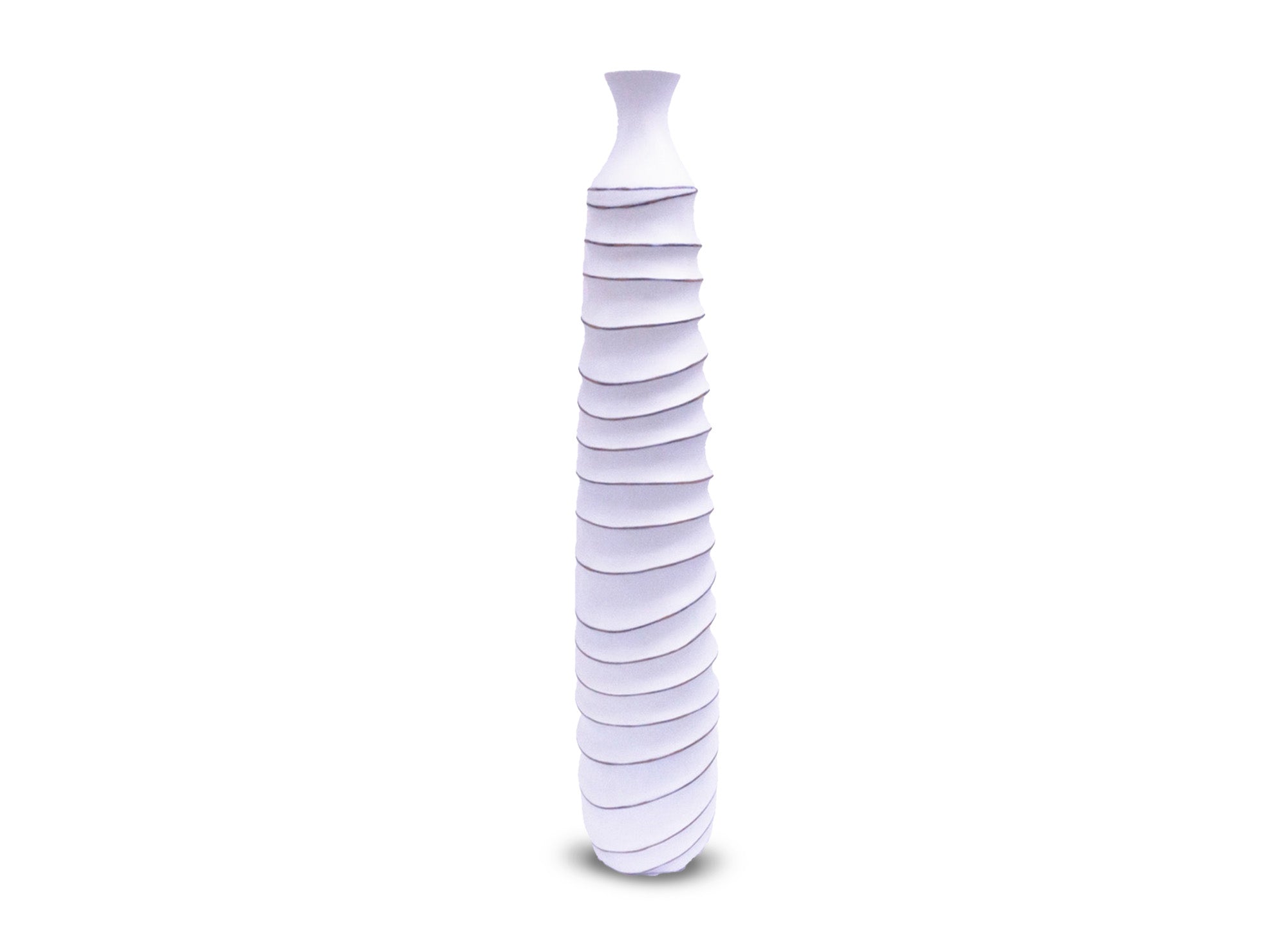 Große weiße Harzvase H93 cm TWIST