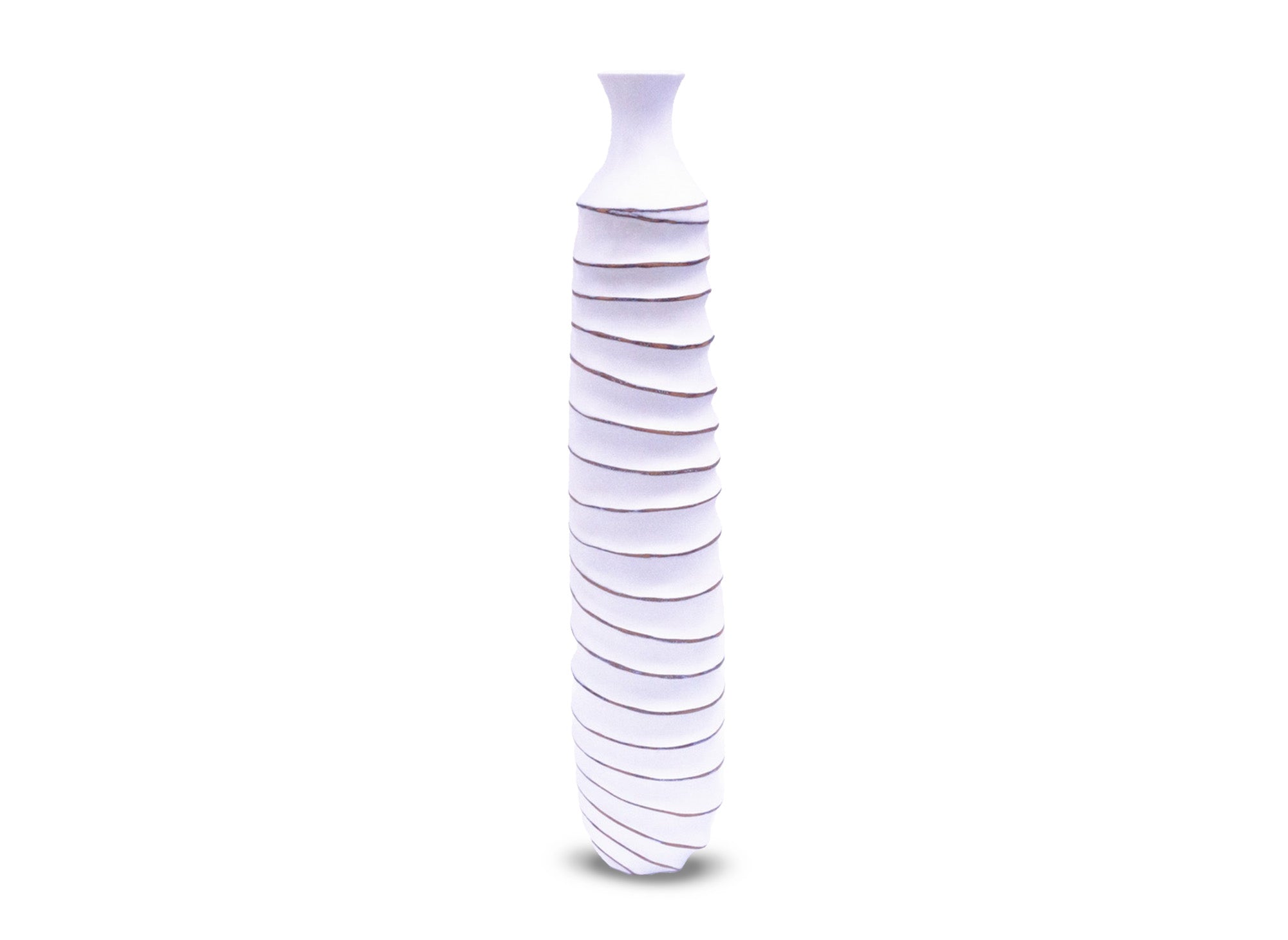 Große weiße Harzvase H75 cm TWIST