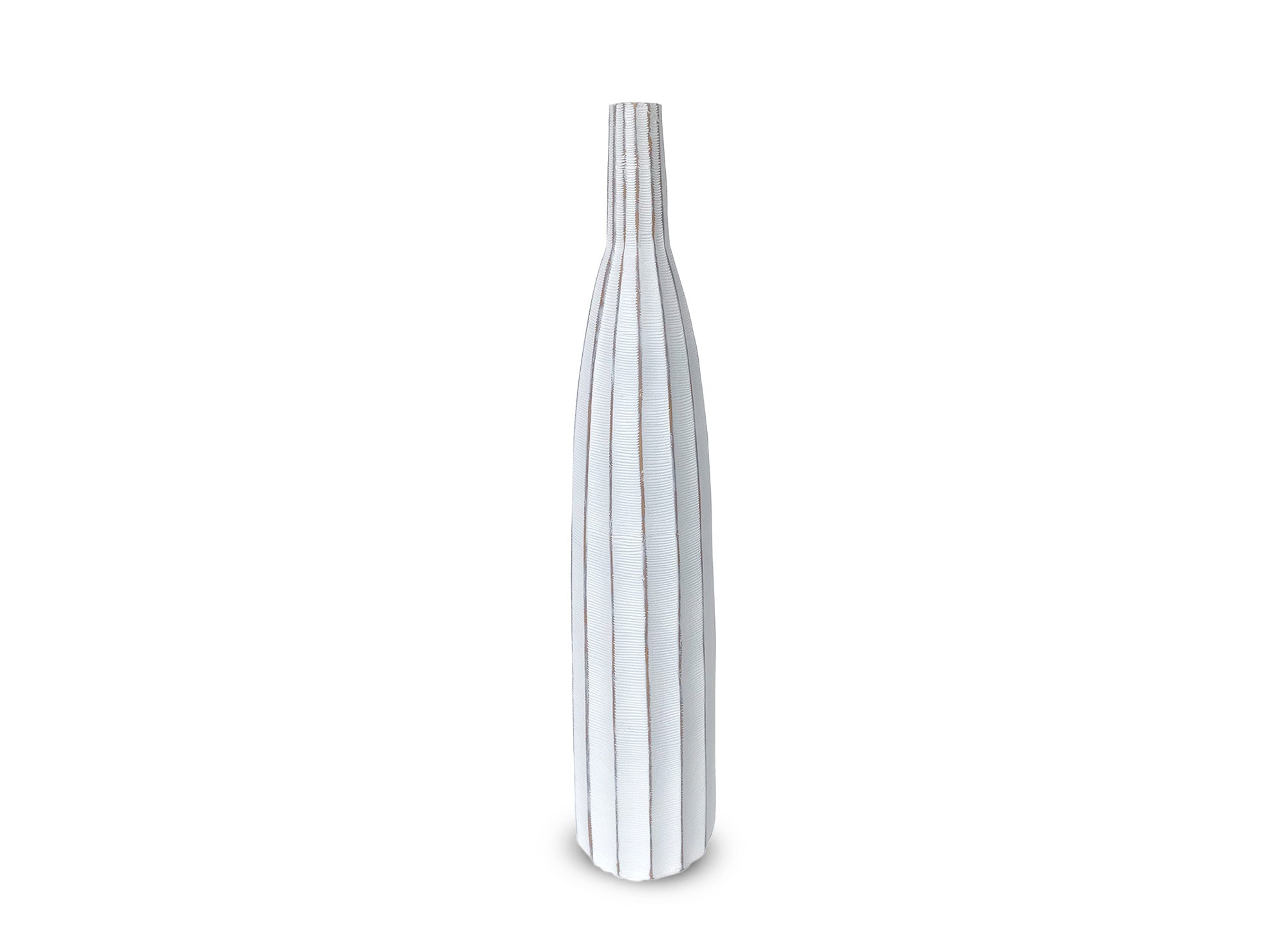 Weiße Soliflor-Vase aus Harz, H76 cm, ELM