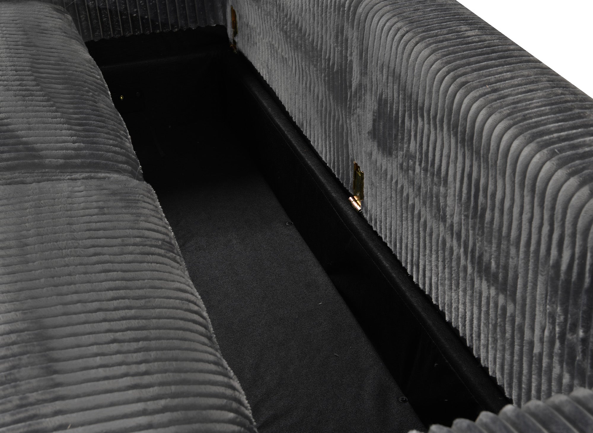 ALINE 3-Sitzer-Schlafsofa aus dickem grauem Cord