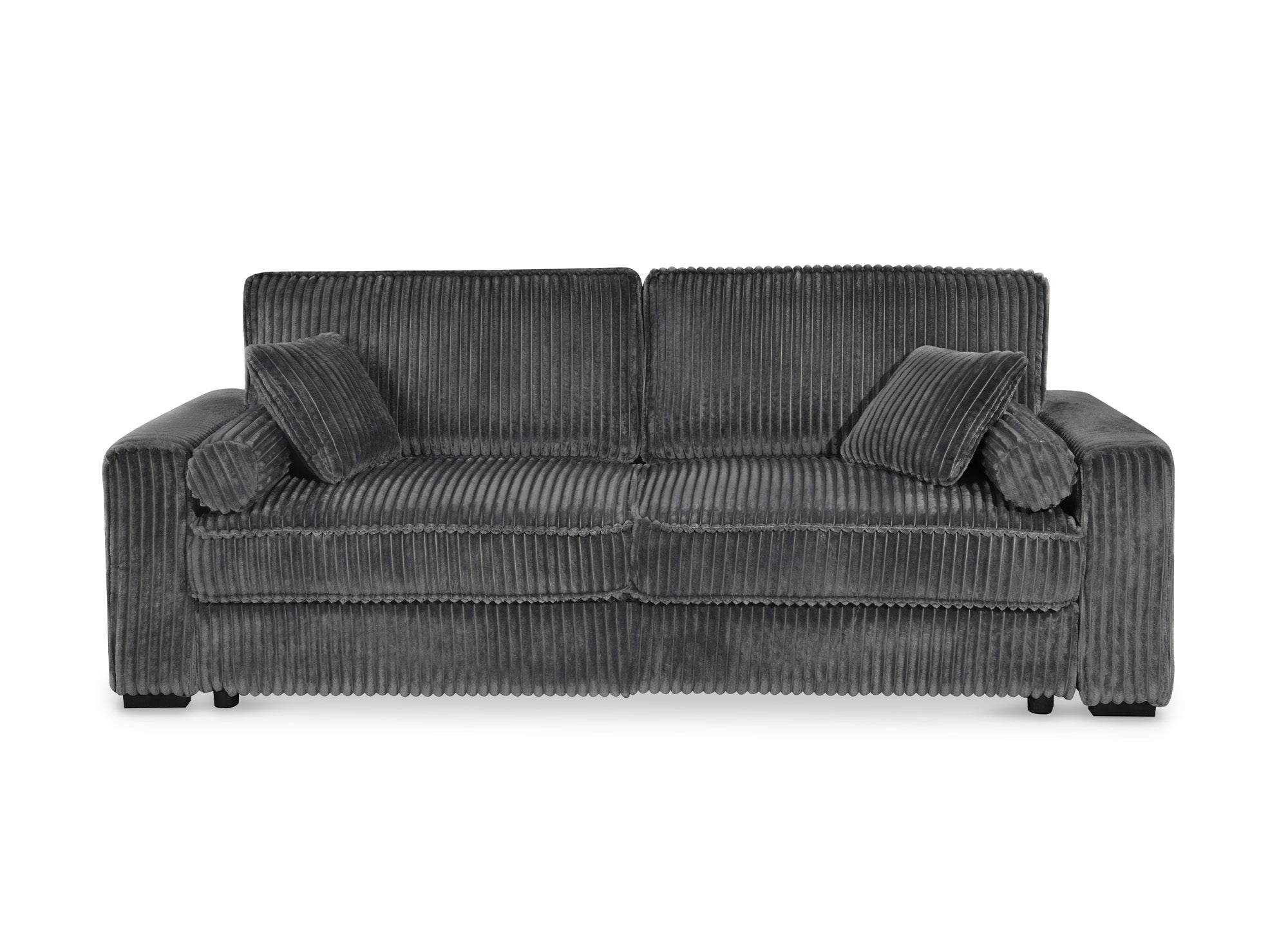 ALINE 3-Sitzer-Schlafsofa aus dickem grauem Cord