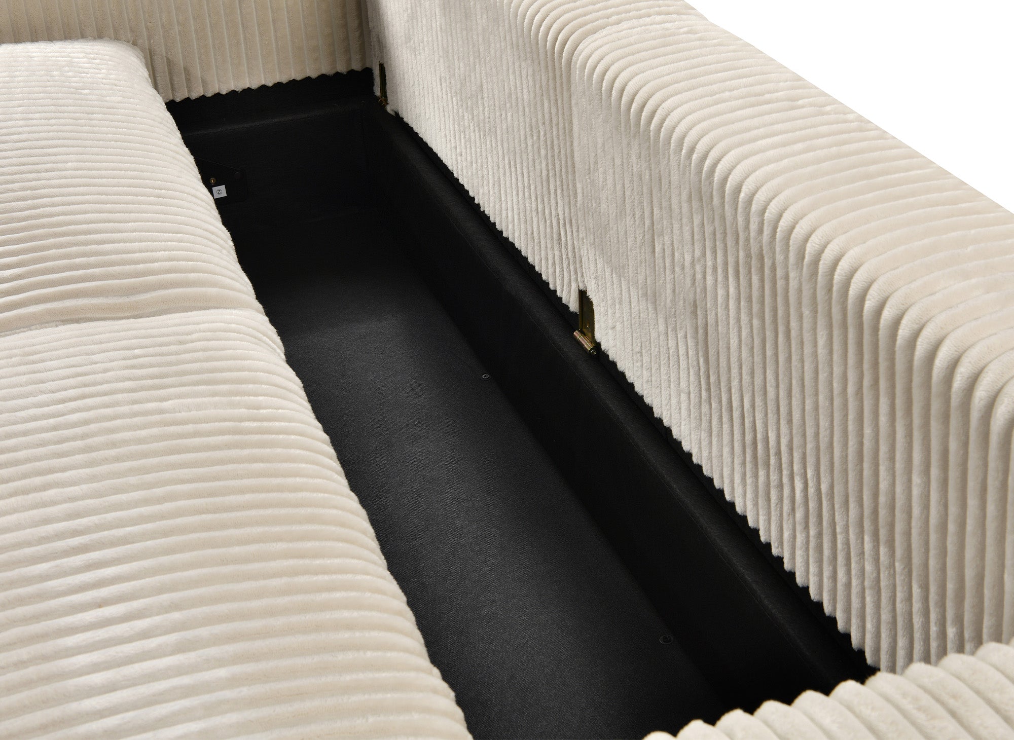 ALINE 3-Sitzer-Schlafsofa aus dickem, beigem Cord
