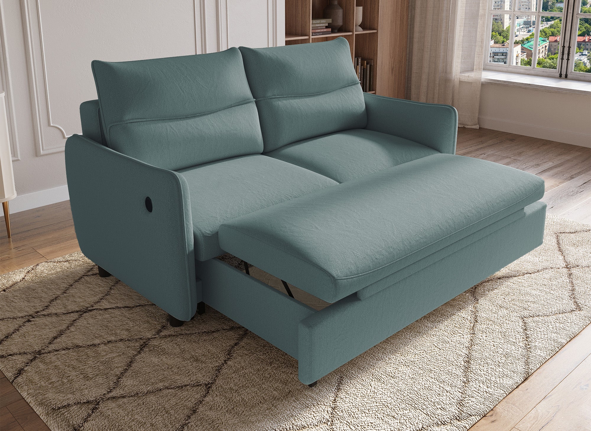 ZADIG 3-Sitzer-Schlafsofa aus grünem Stoff