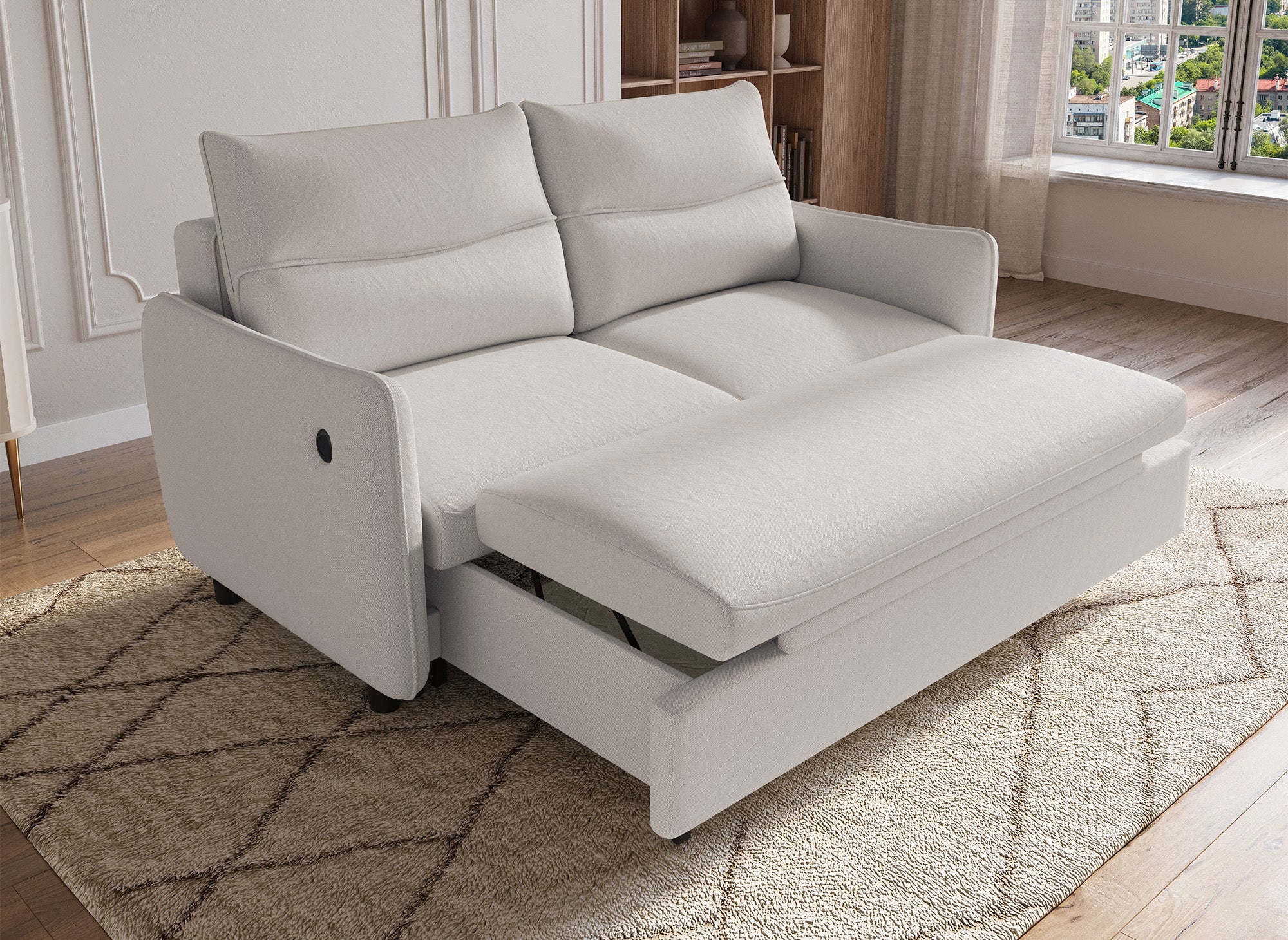 ZADIG 3-Sitzer-Schlafsofa aus beigem Stoff