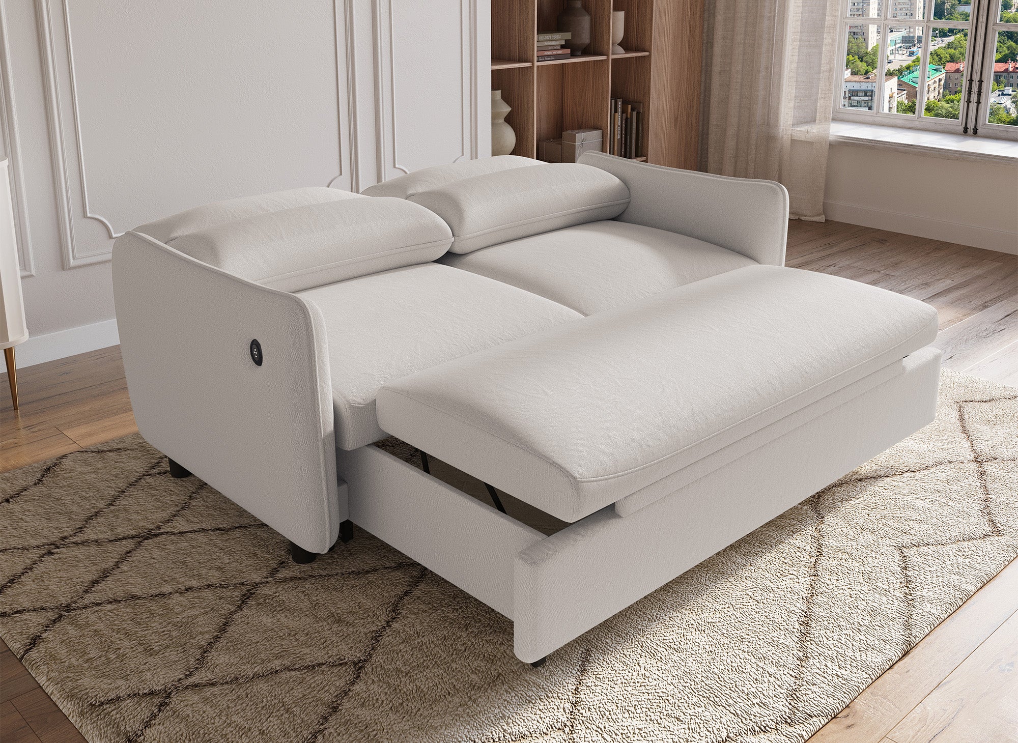 ZADIG 3-Sitzer-Schlafsofa aus beigem Stoff