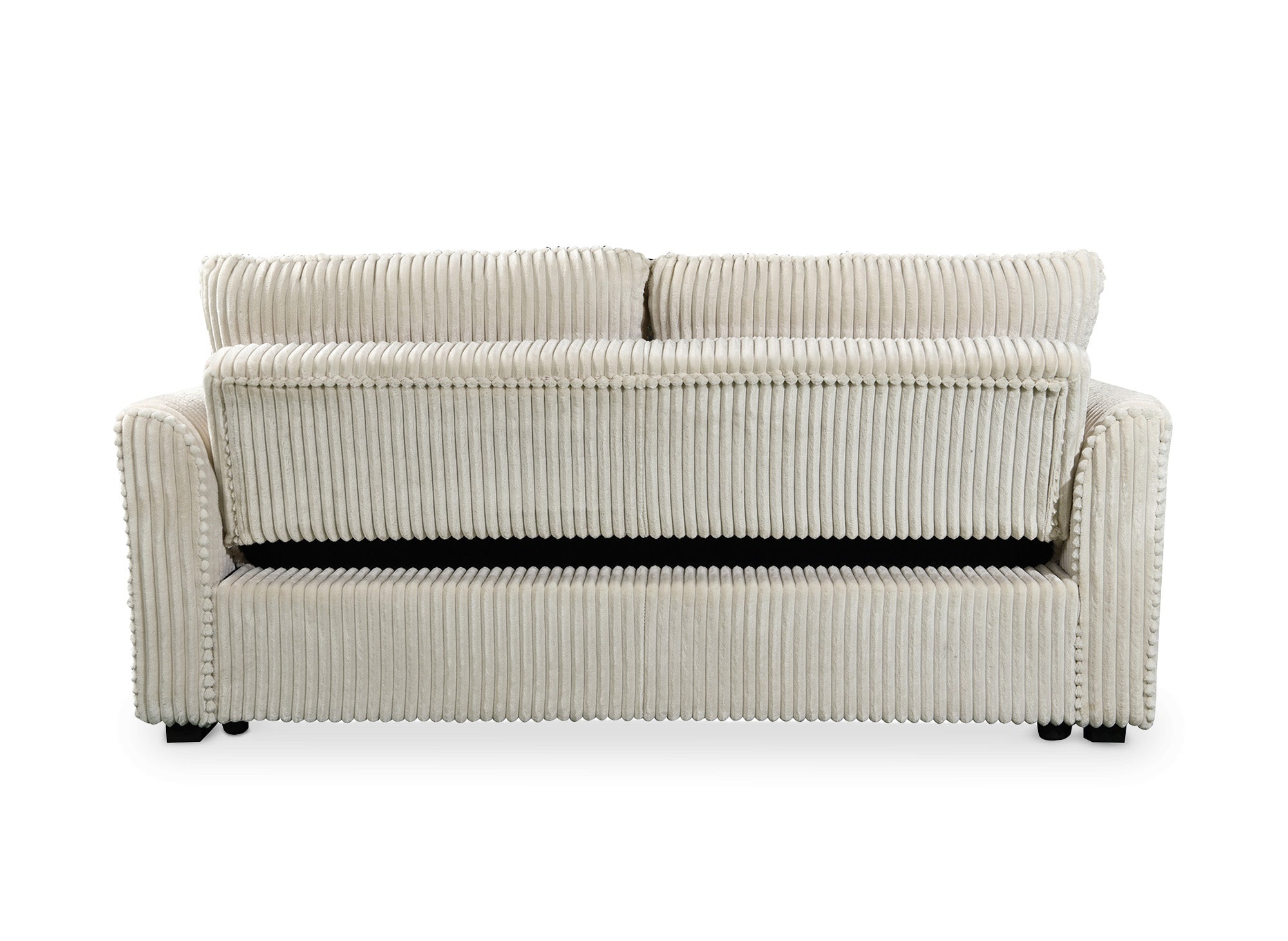 MAYLIE 3-Sitzer-Schlafsofa aus dickem, beigem Cord