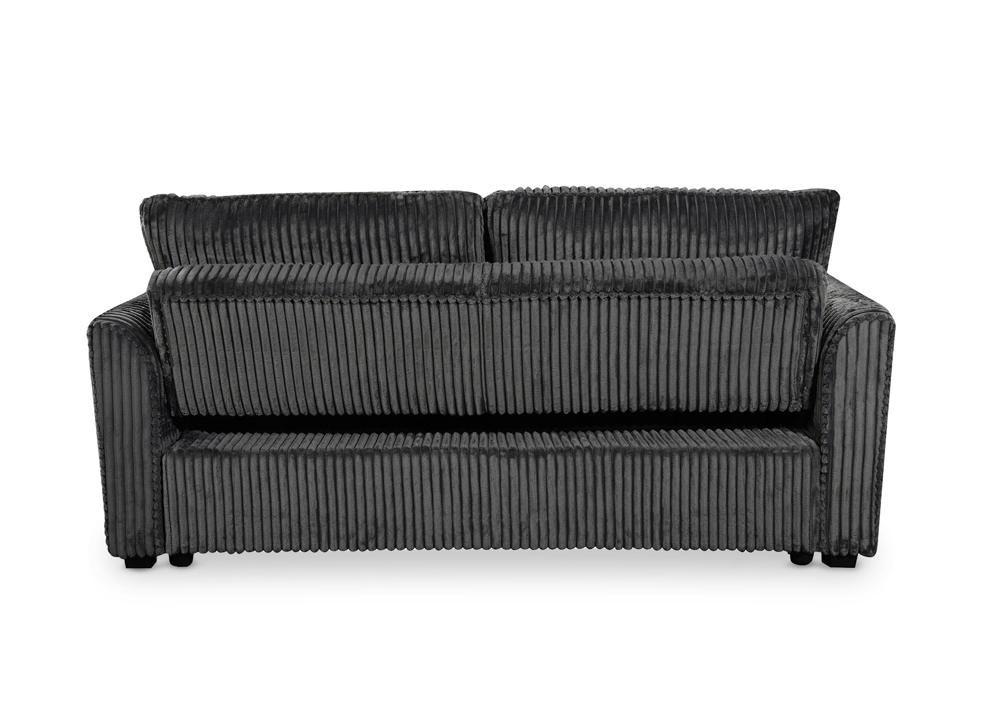 MAYLIE 3-Sitzer-Schlafsofa aus dickem grauem Cord